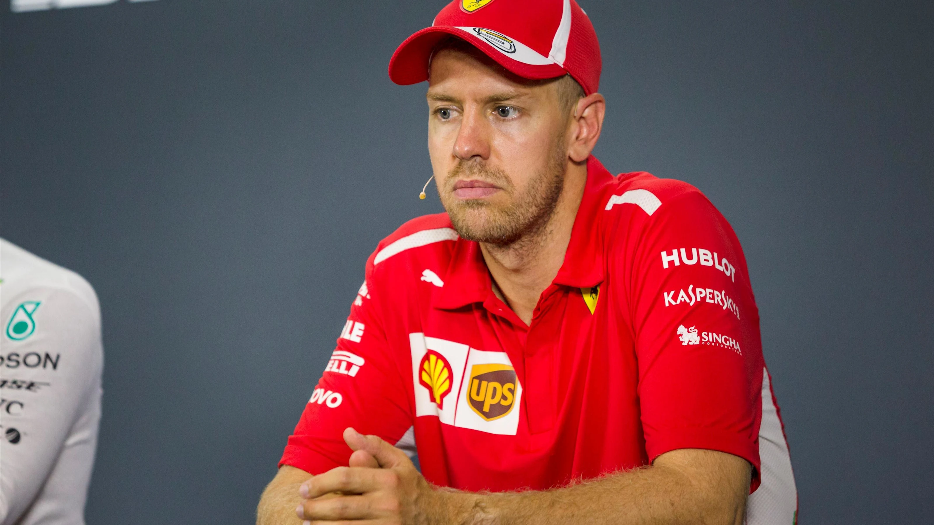 Sebastian Vettel, Ferrari in the Press Conference at Formula One World Championship, Rd15,