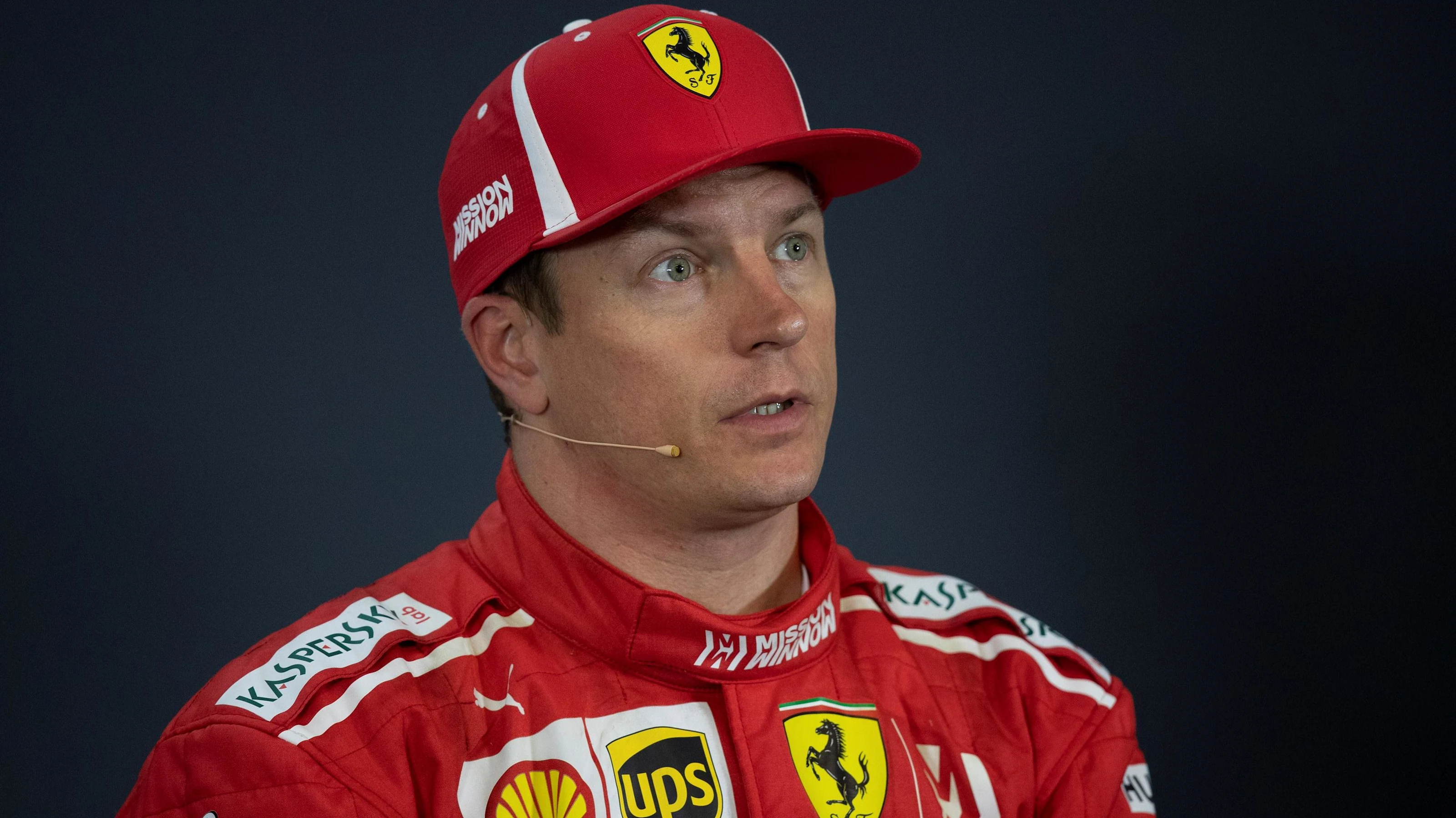 Kimi Raikkonen, Ferrari in the press conference at Formula World Championship, Rd18, United States
