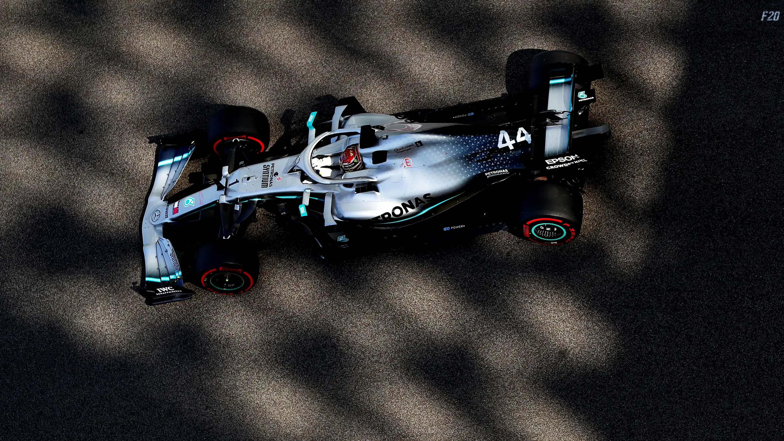 ABU DHABI, UNITED ARAB EMIRATES - NOVEMBER 29: Lewis Hamilton of Great Britain driving the (44)