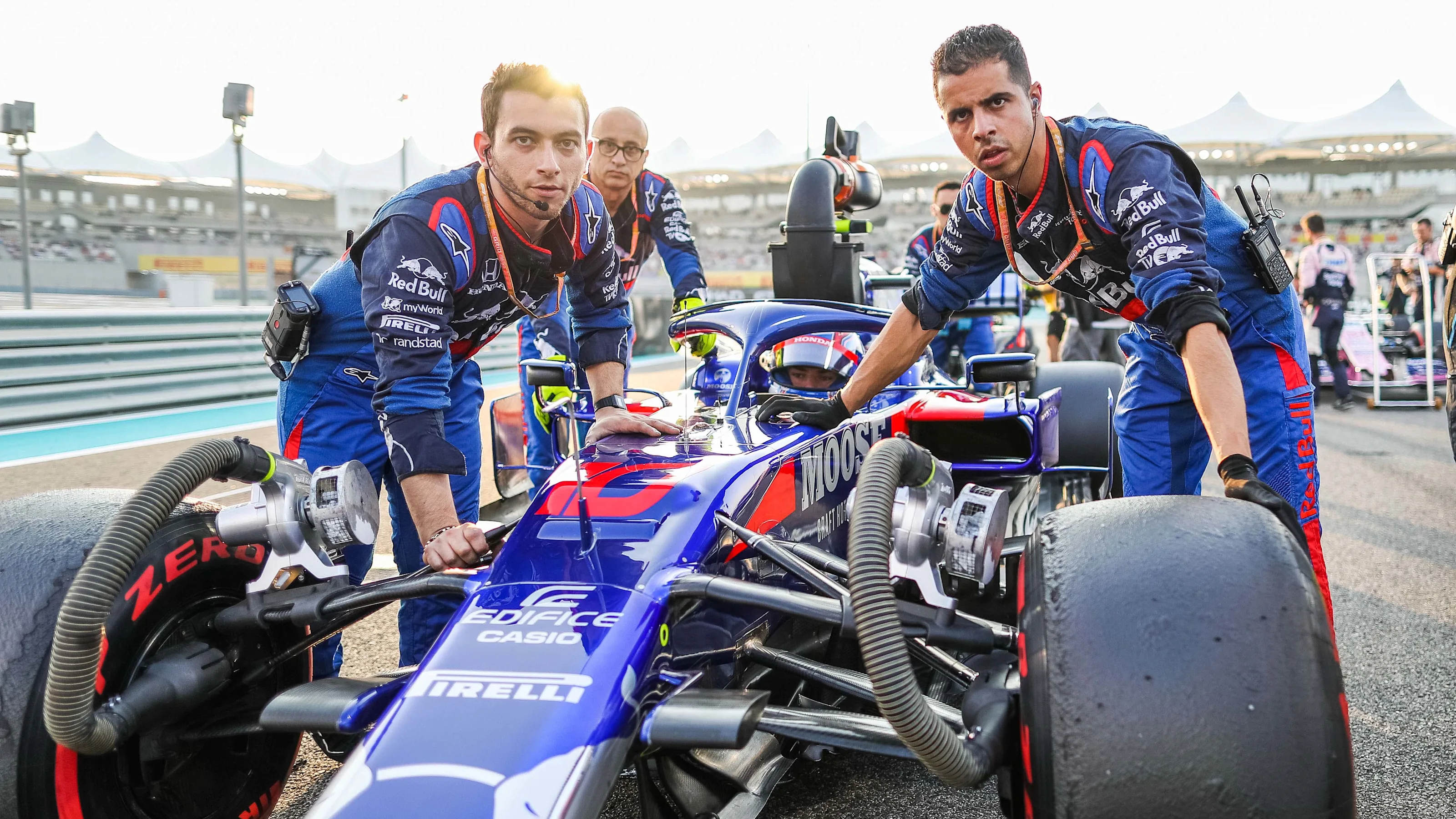 ABU DHABI, UNITED ARAB EMIRATES - DECEMBER 01: Pierre Gasly of Scuderia Toro Rosso and France