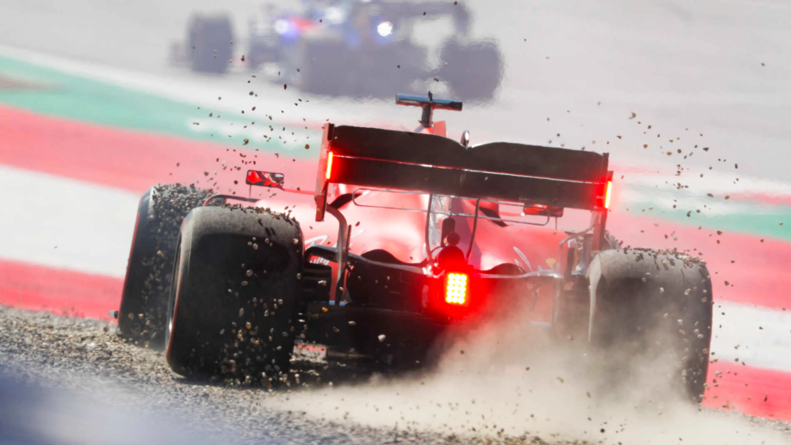 RED BULL RING, AUSTRIA - JUNE 28: Sebastian Vettel, Ferrari SF90 going across gravel during the