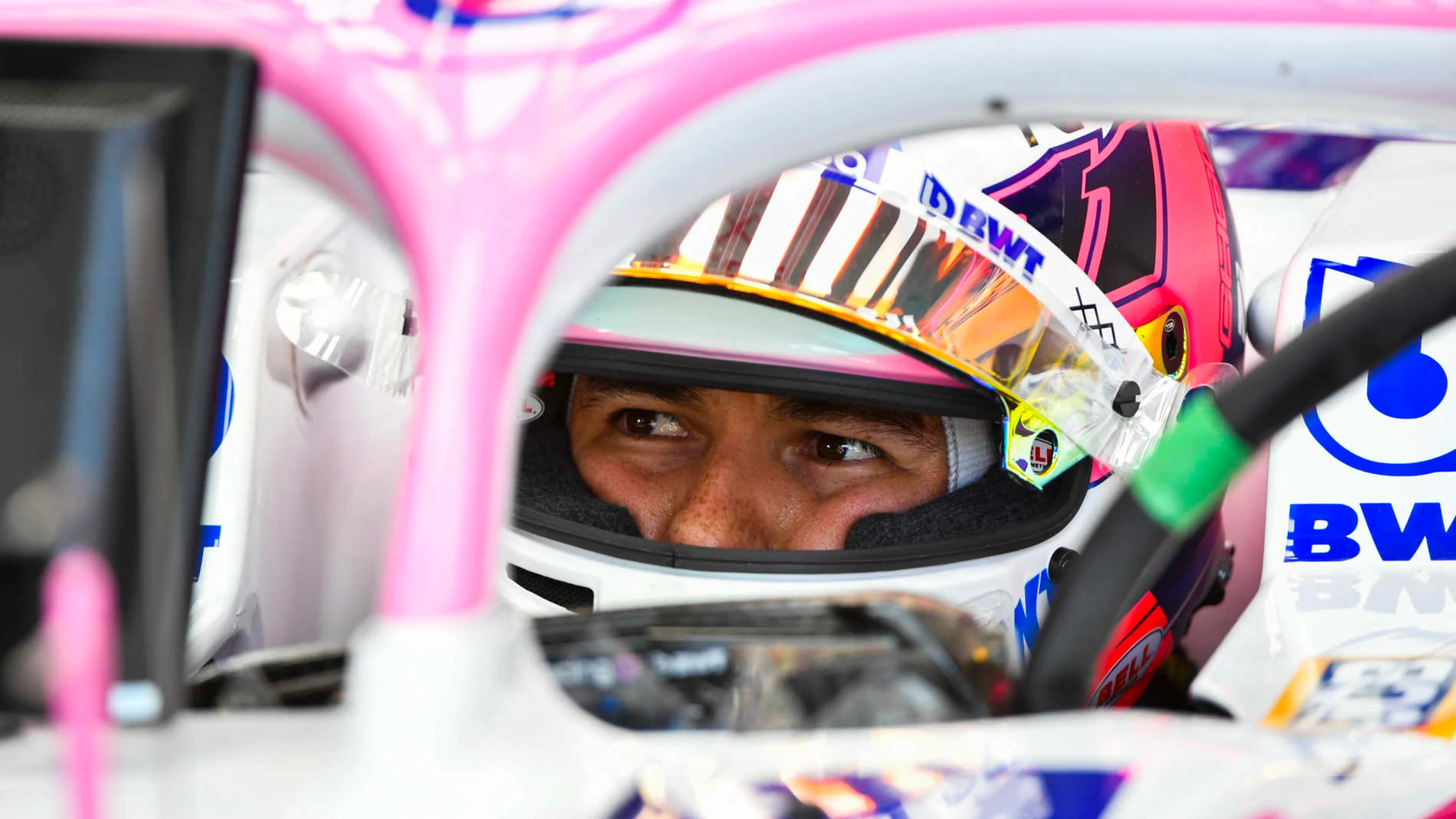 BAKU CITY CIRCUIT, AZERBAIJAN - APRIL 26: Sergio Perez, Racing Point during the Azerbaijan GP at