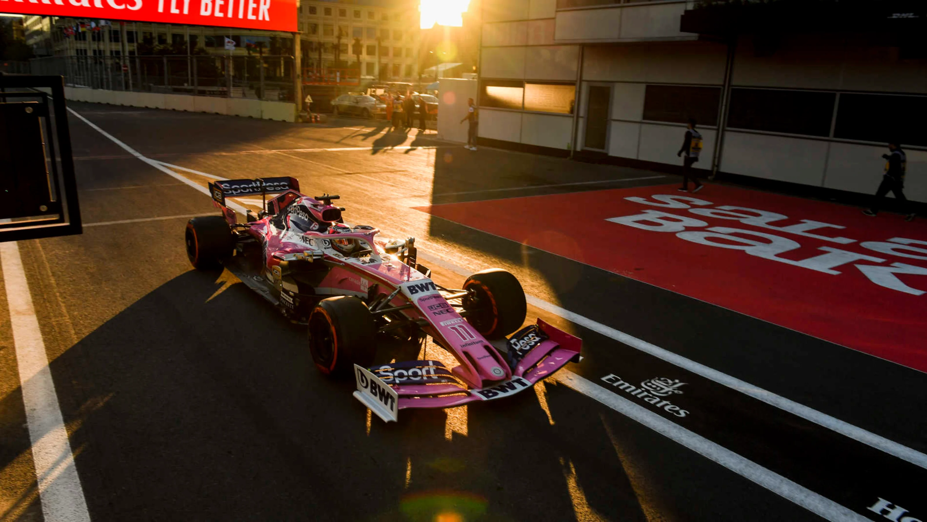BAKU CITY CIRCUIT, AZERBAIJAN - APRIL 27: Sergio Perez, Racing Point RP19 during the Azerbaijan GP