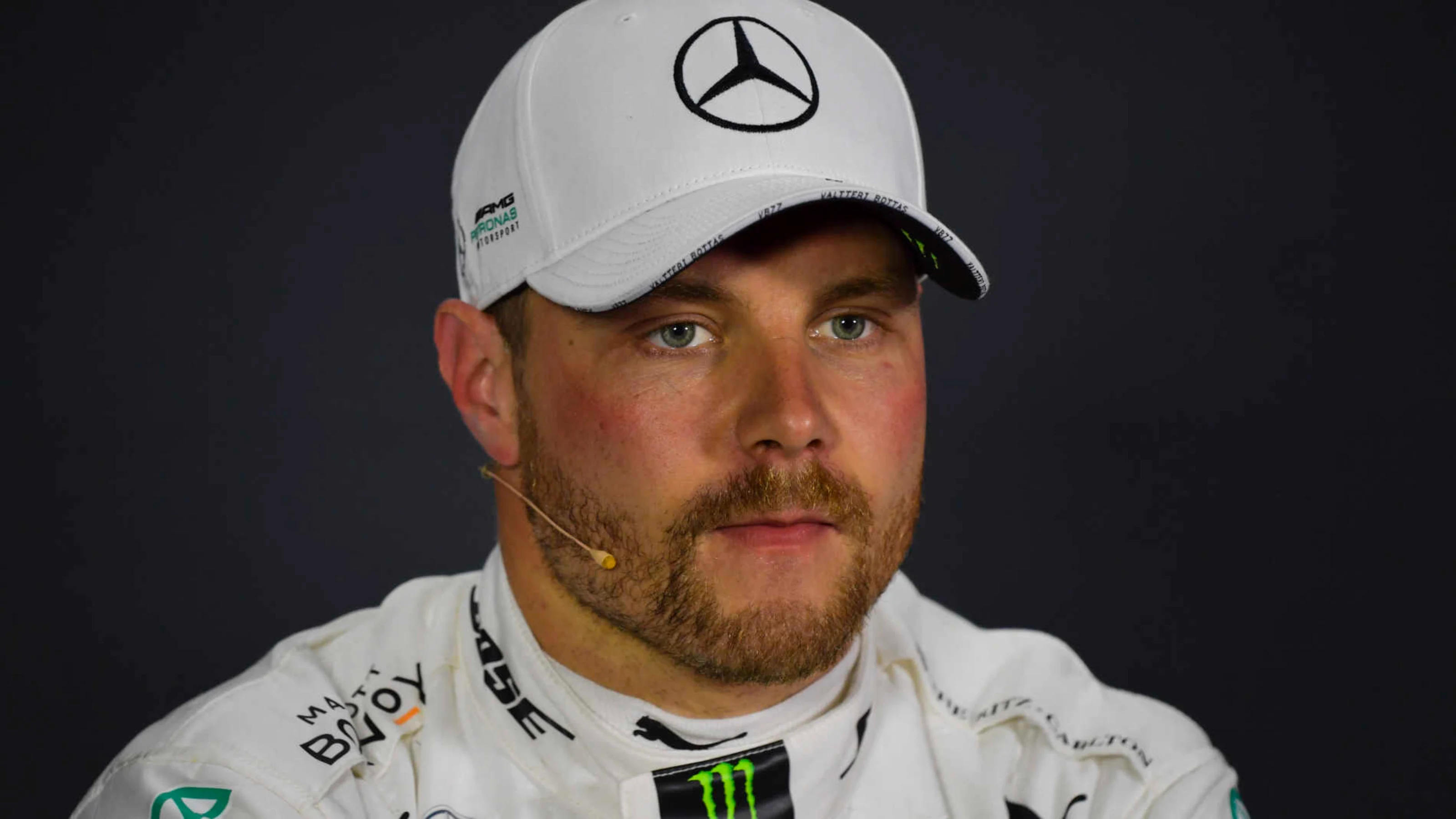 BAKU CITY CIRCUIT, AZERBAIJAN - APRIL 27: Pole Sitter Valtteri Bottas, Mercedes AMG F1 in Press