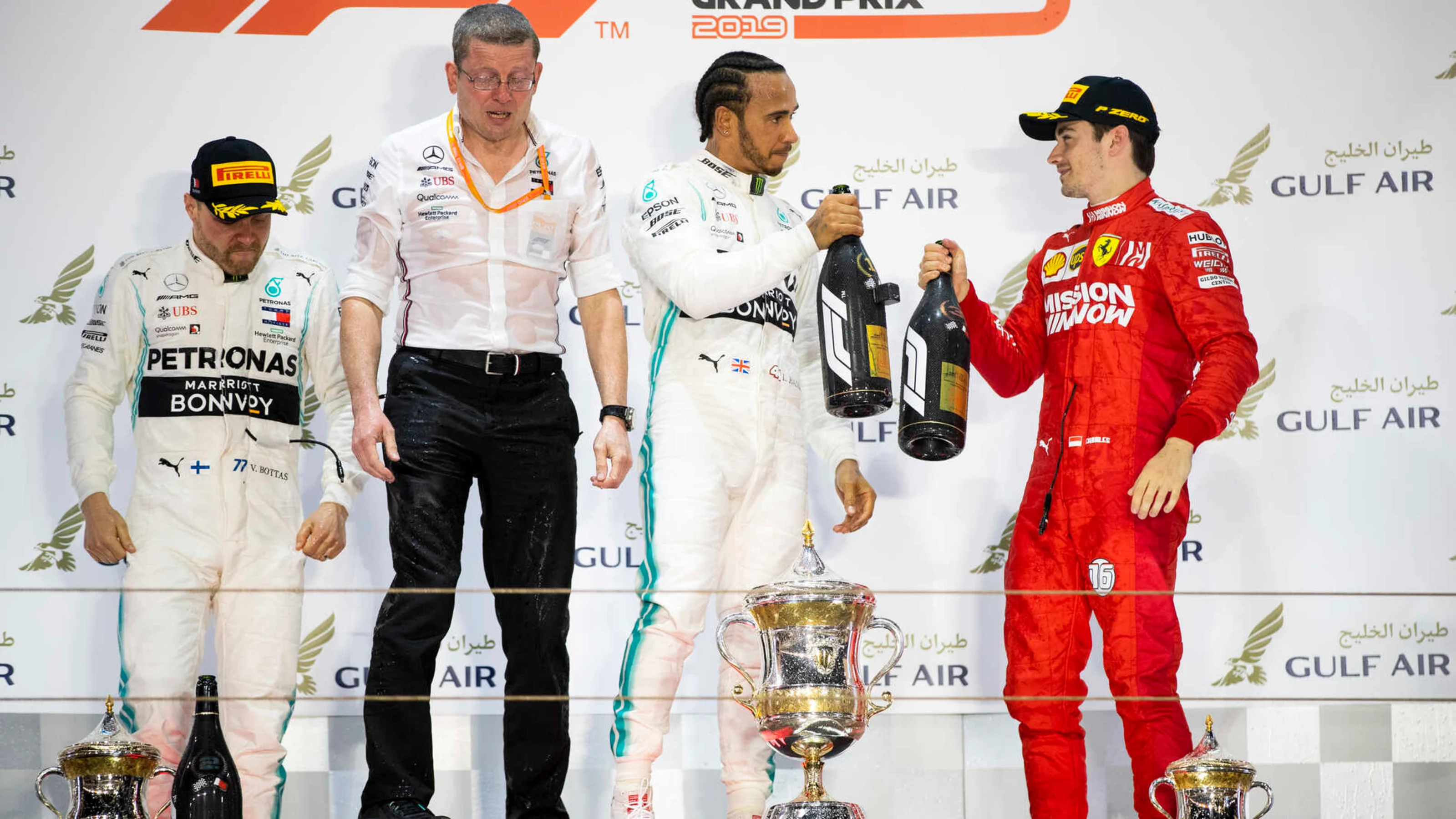 BAHRAIN INTERNATIONAL CIRCUIT, BAHRAIN - MARCH 31: Valtteri Bottas, Mercedes AMG F1, 2nd position,