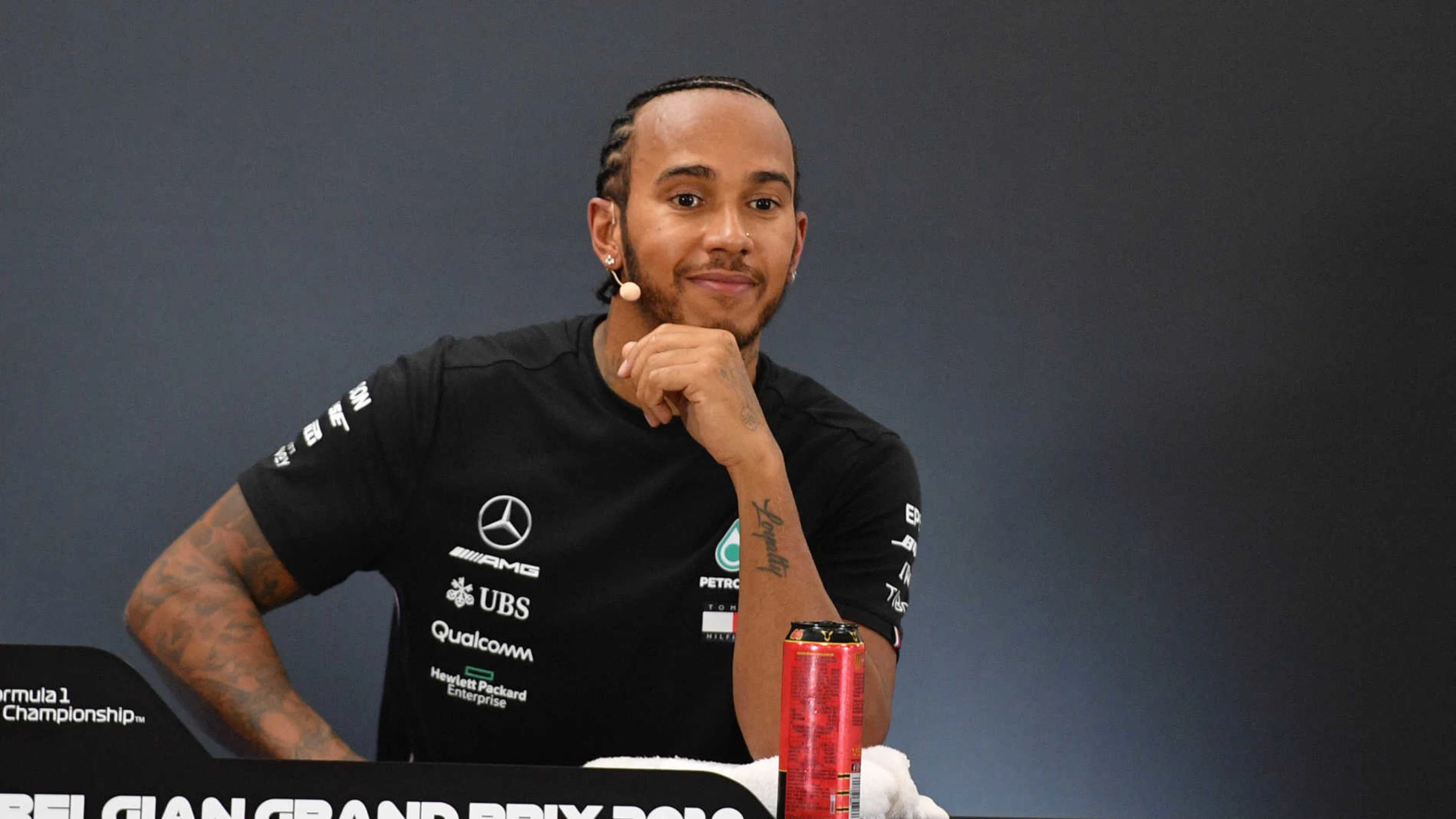 SPA-FRANCORCHAMPS, BELGIUM - AUGUST 31: Lewis Hamilton, Mercedes AMG F1, in the Press Conference