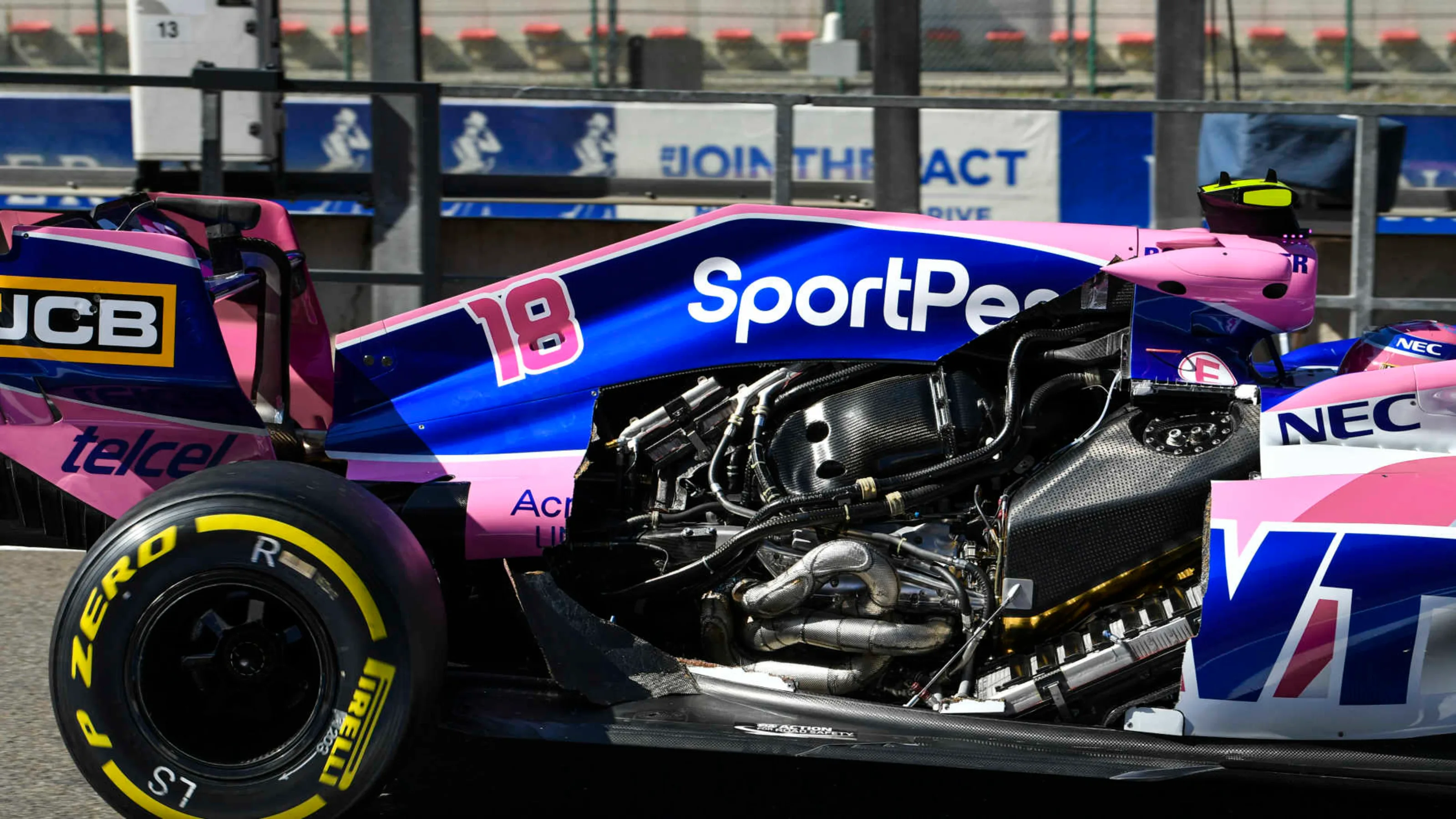 SPA-FRANCORCHAMPS, BELGIUM - AUGUST 30: Lance Stroll, Racing Point RP19, returns to the pits