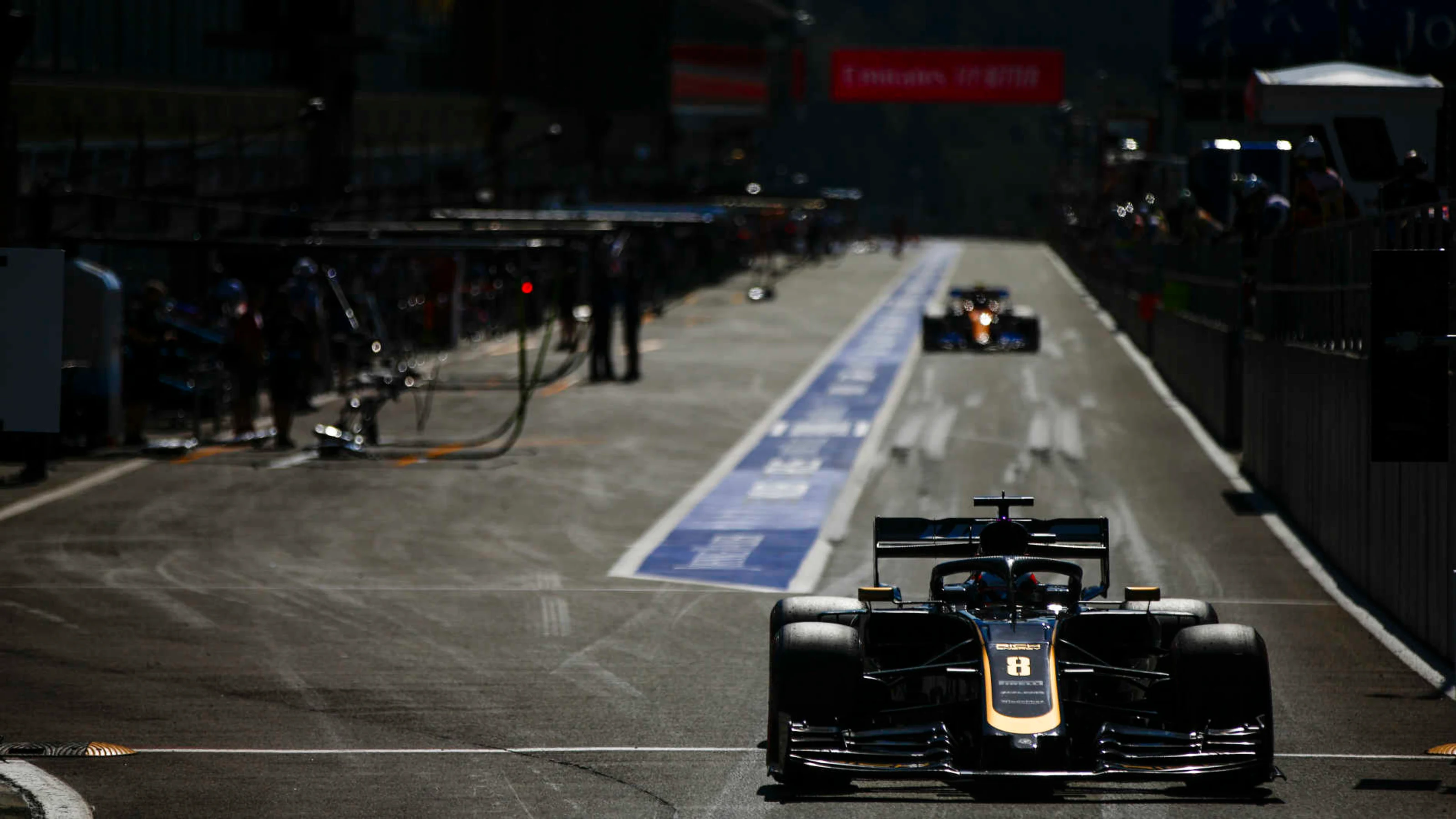 SPA-FRANCORCHAMPS, BELGIUM - AUGUST 30: Romain Grosjean, Haas VF-19 during the Belgian GP at