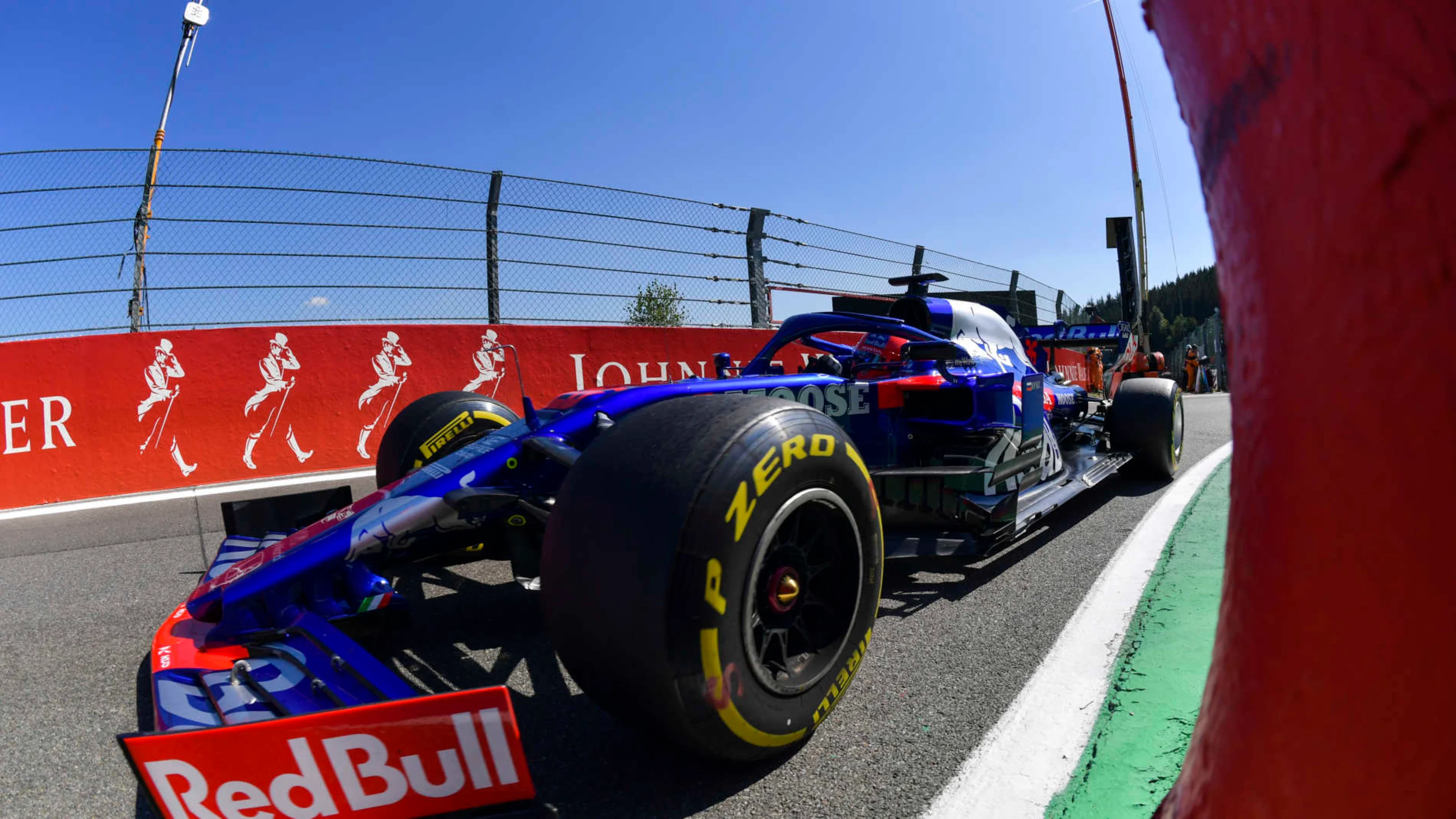 SPA-FRANCORCHAMPS, BELGIUM - AUGUST 30: Daniil Kvyat, Toro Rosso STR14 during the Belgian GP at