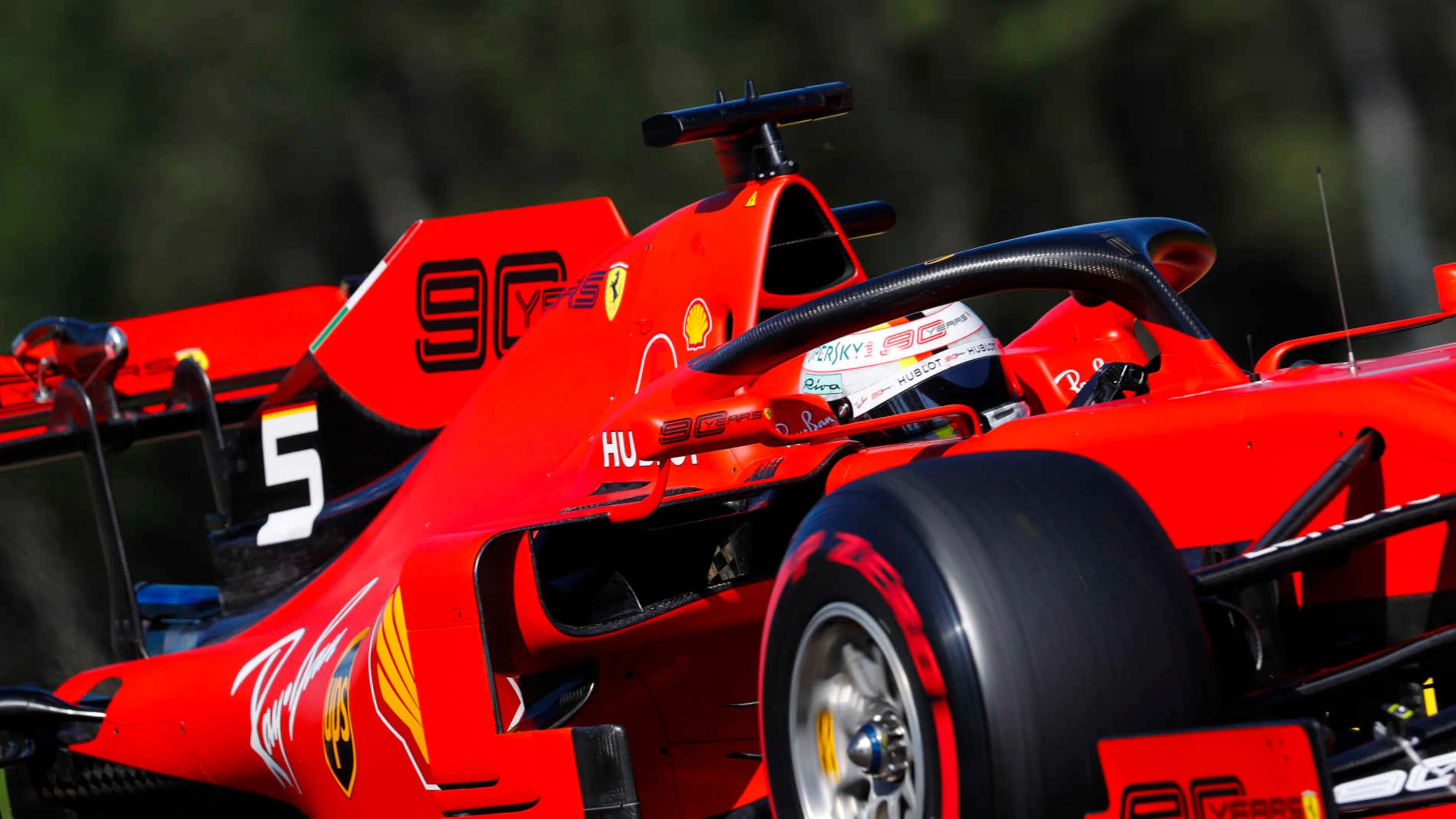 SPA-FRANCORCHAMPS, BELGIUM - AUGUST 30: Sebastian Vettel, Ferrari SF90 during the Belgian GP at