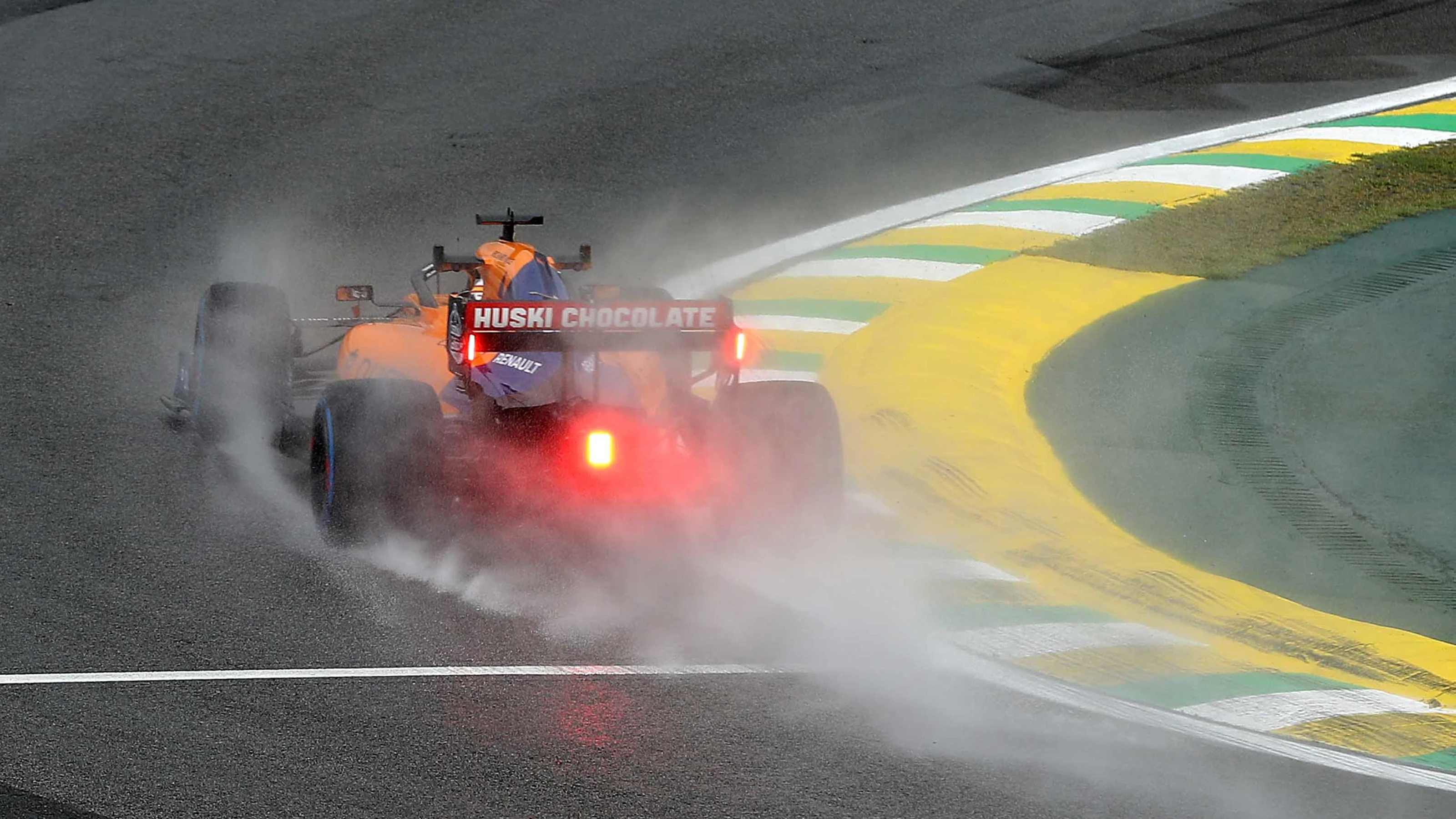 SAO PAULO, BRAZIL - NOVEMBER 15: Carlos Sainz of Spain driving the (55) McLaren F1 Team MCL34