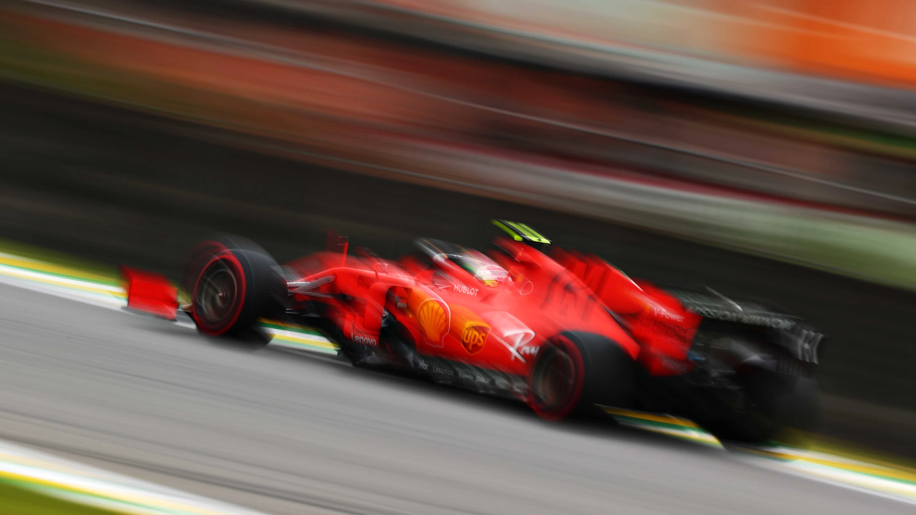 SAO PAULO, BRAZIL - NOVEMBER 15: Charles Leclerc of Monaco driving the (16) Scuderia Ferrari SF90