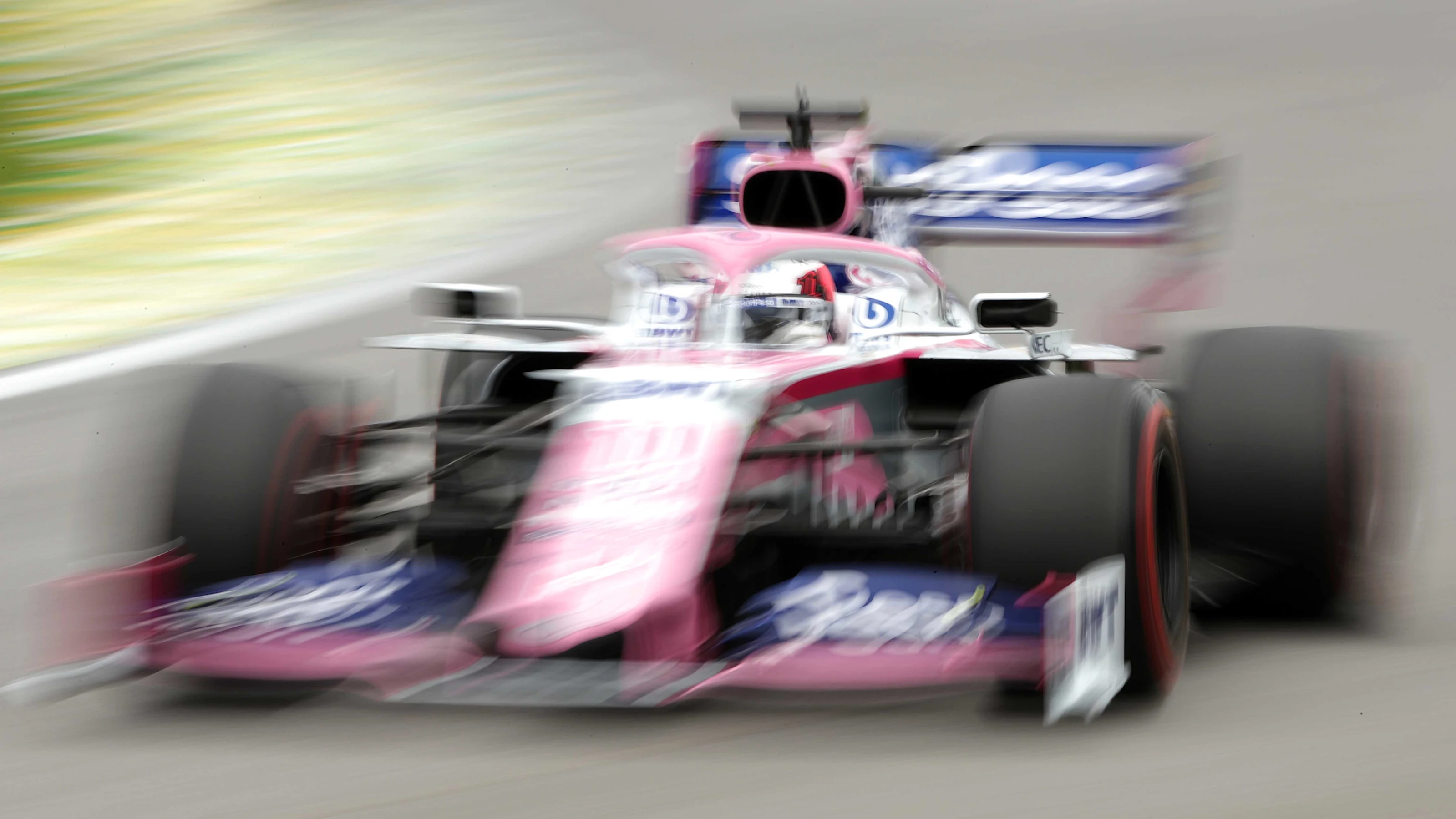 SAO PAULO, BRAZIL - NOVEMBER 16: Sergio Perez of Mexico driving the (11) Racing Point RP19 Mercedes