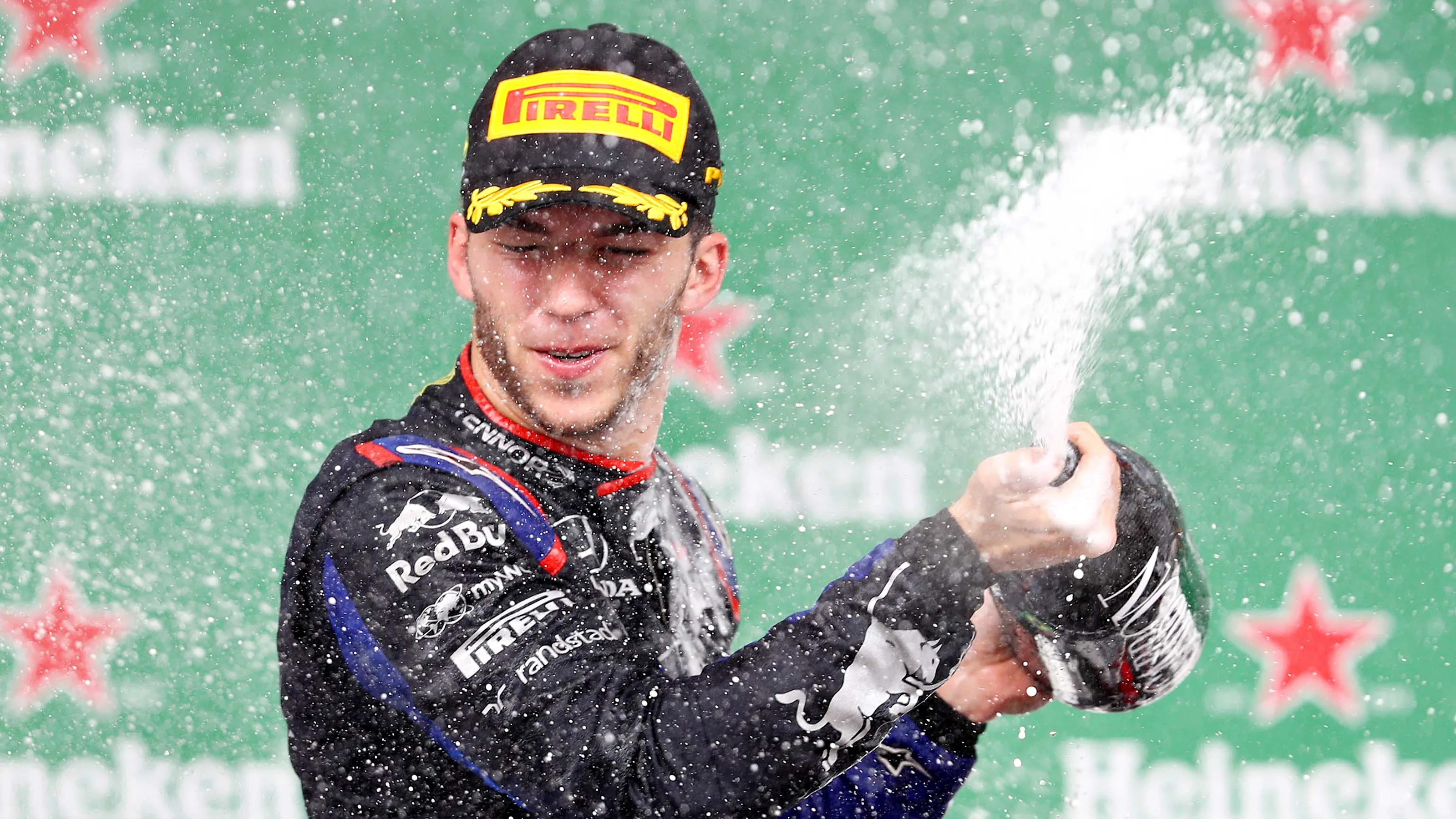 SAO PAULO, BRAZIL - NOVEMBER 17: Second placed Pierre Gasly of France and Scuderia Toro Rosso