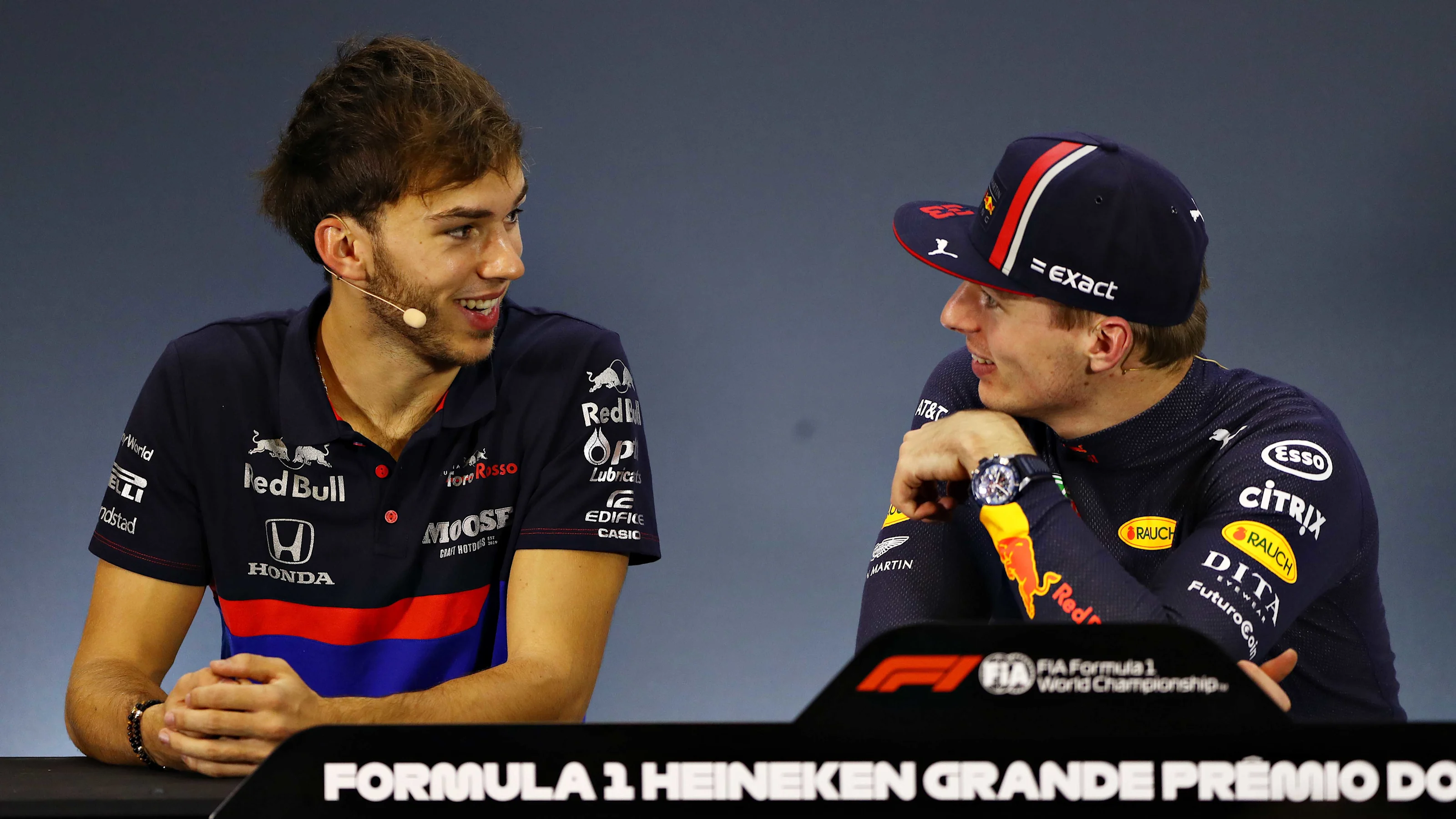 SAO PAULO, BRAZIL - NOVEMBER 17: Race winner Max Verstappen of Netherlands and Red Bull Racing and