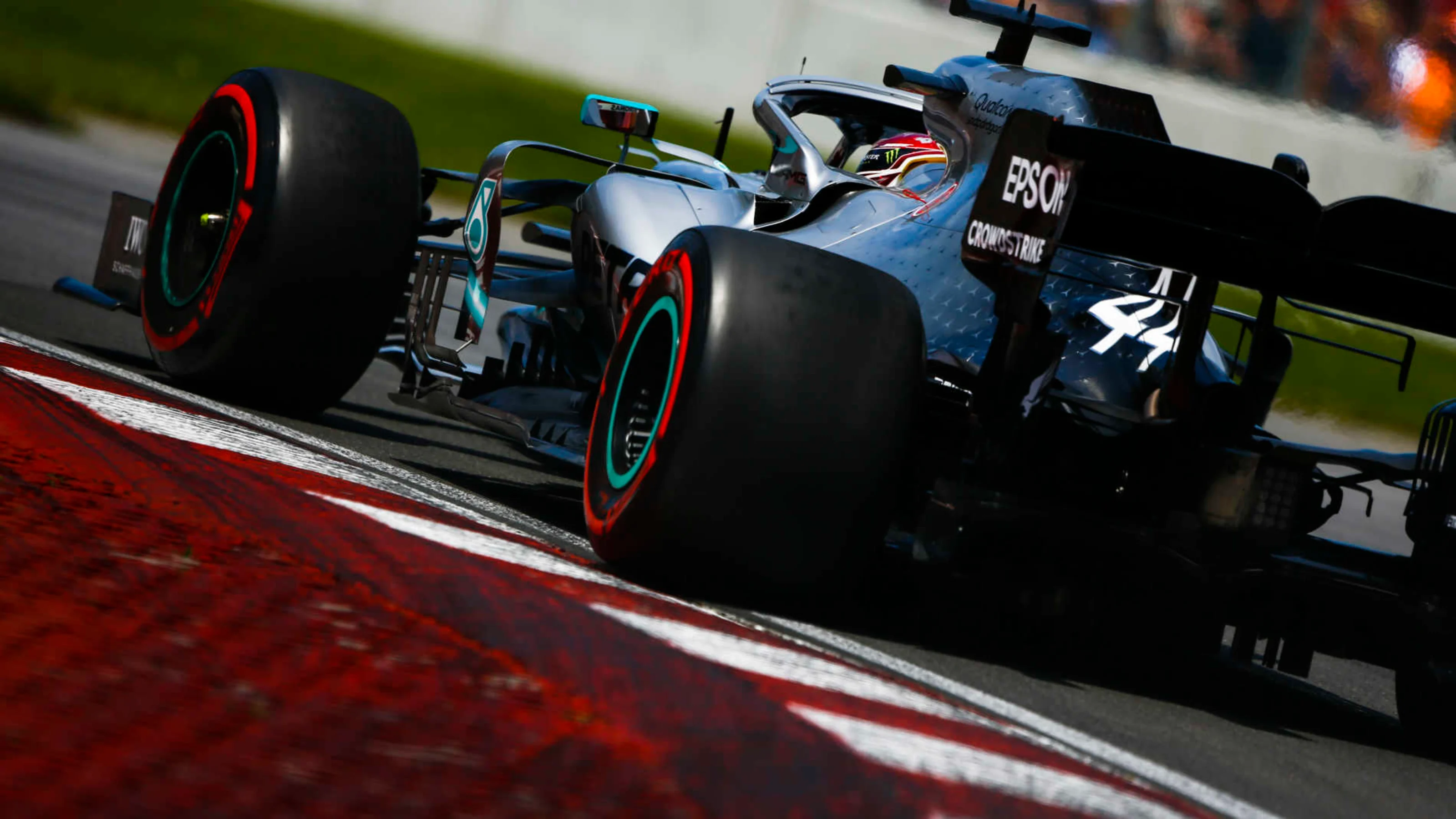 CIRCUIT GILLES-VILLENEUVE, CANADA - JUNE 08: Lewis Hamilton, Mercedes AMG F1 W10 during the