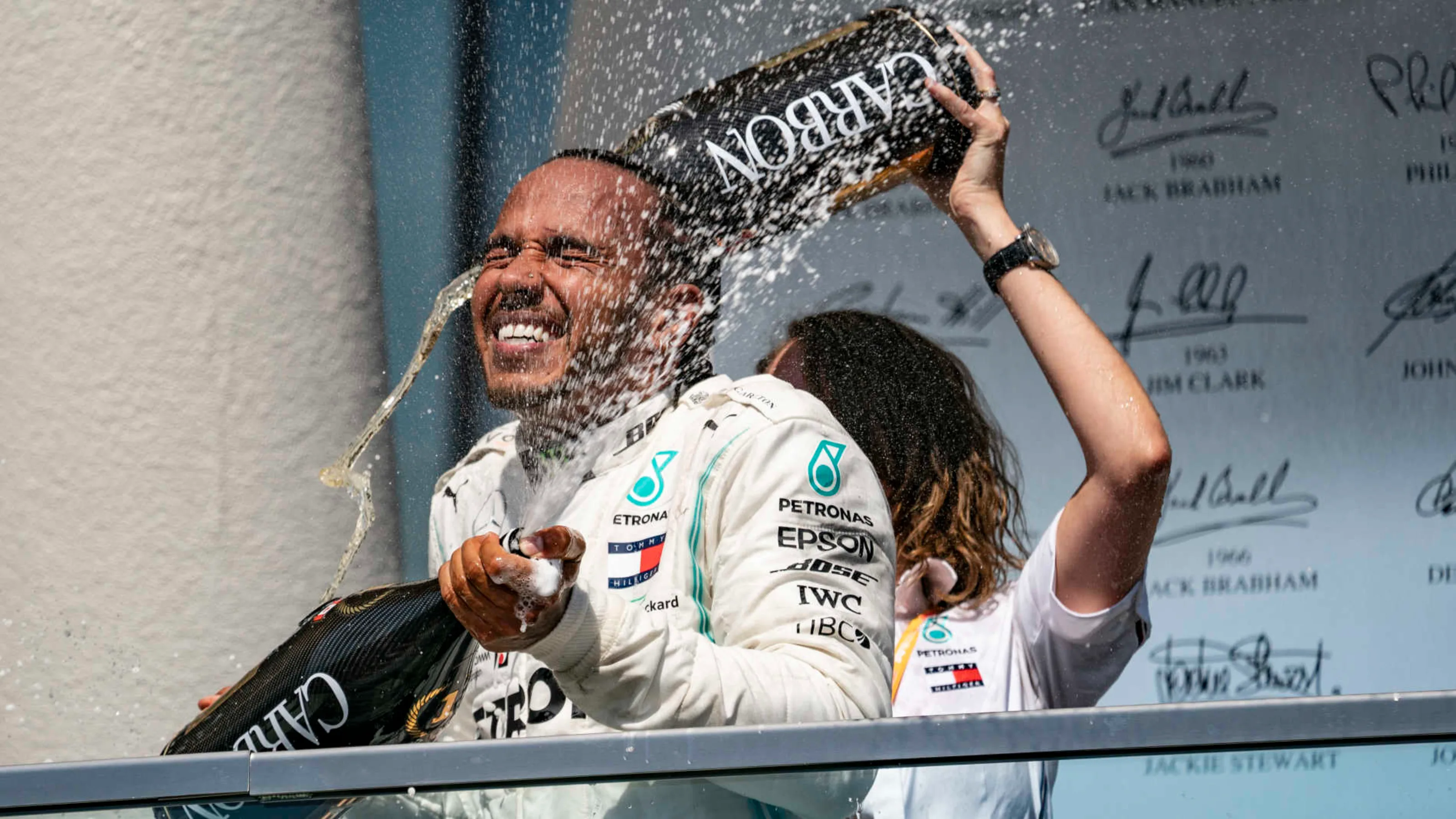 CIRCUIT GILLES-VILLENEUVE, CANADA - JUNE 09: Lewis Hamilton, Mercedes AMG F1, 1st position,