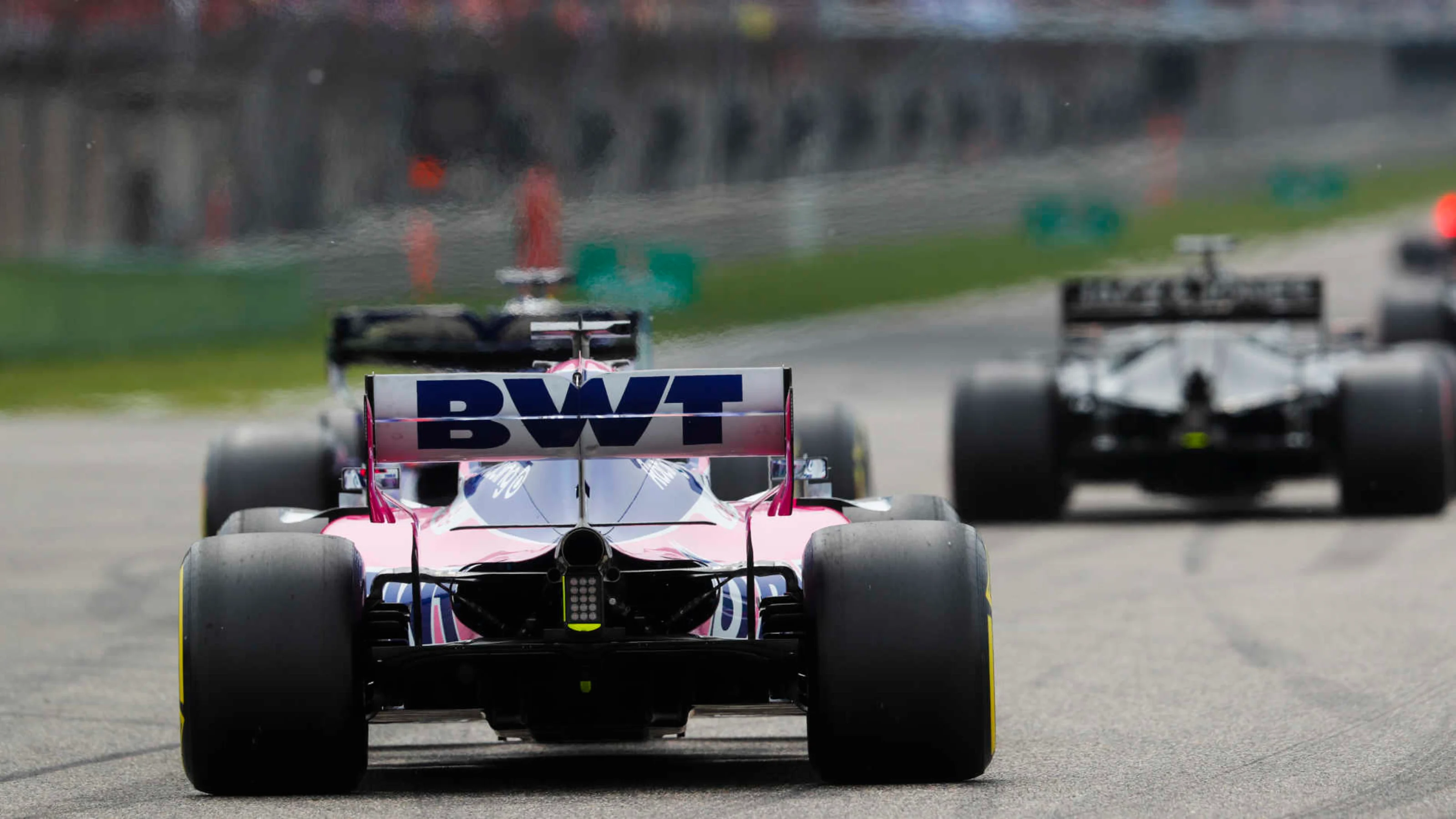 SHANGHAI INTERNATIONAL CIRCUIT, CHINA - APRIL 14: Sergio Perez, Racing Point RP19, takes his grid