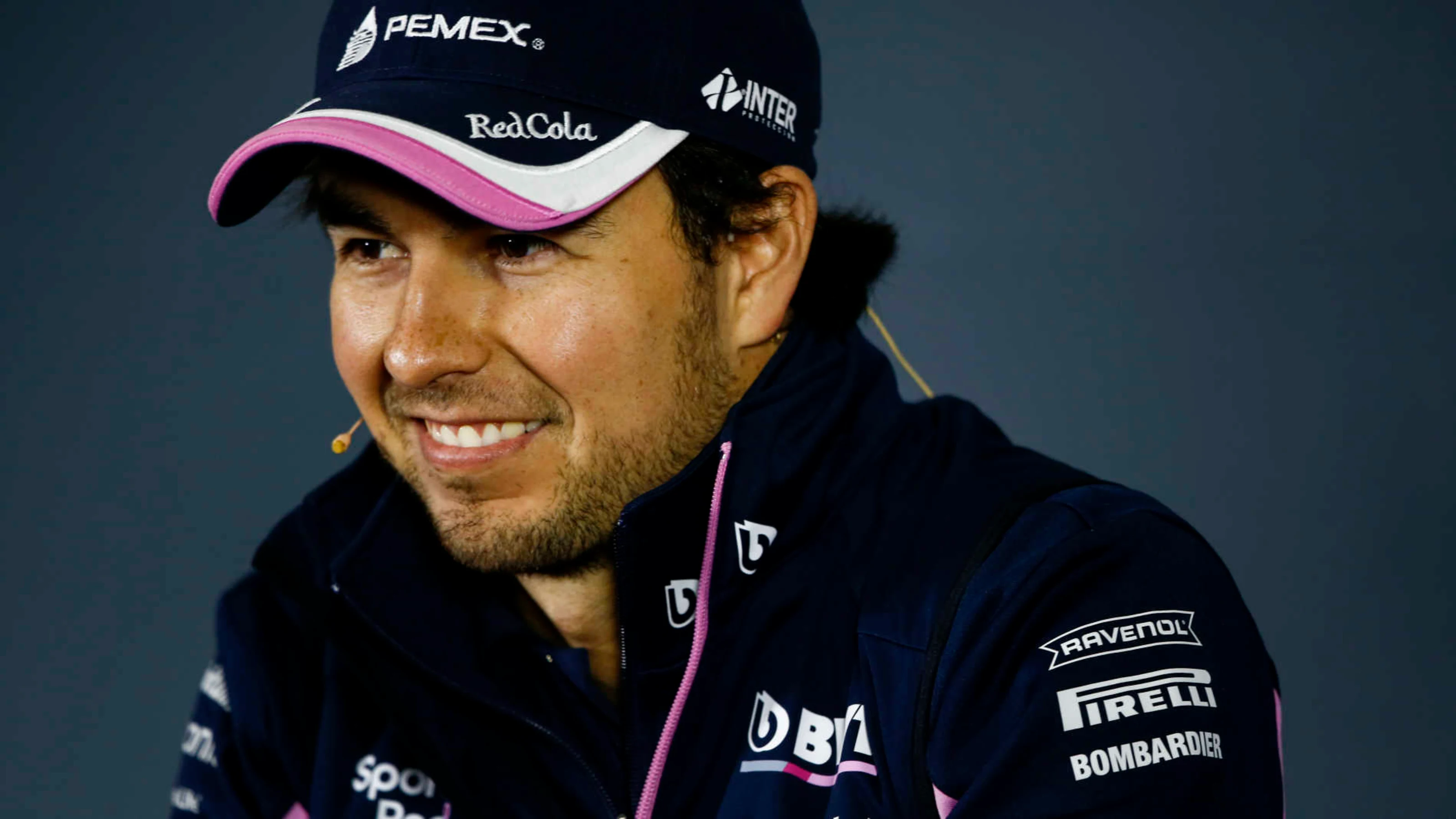 SHANGHAI INTERNATIONAL CIRCUIT, CHINA - APRIL 11: Sergio Perez, Racing Point in Press Conference