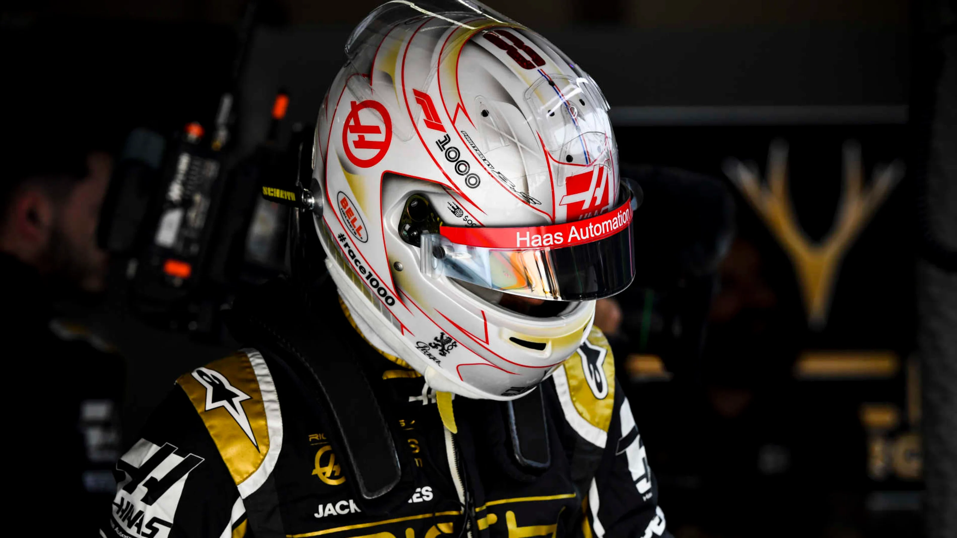 SHANGHAI INTERNATIONAL CIRCUIT, CHINA - APRIL 12: Romain Grosjean, Haas F1 during the Chinese GP at
