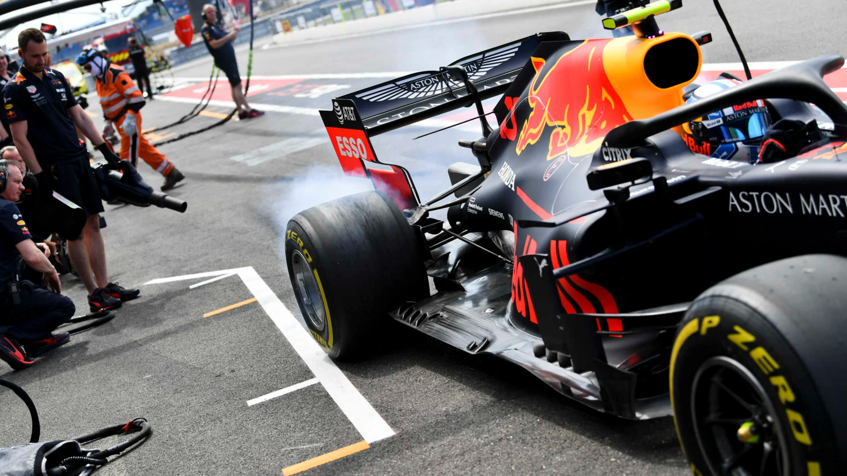 CIRCUIT PAUL RICARD, FRANCE - JUNE 21: Pierre Gasly, Red Bull Racing RB15, in the pit lane during