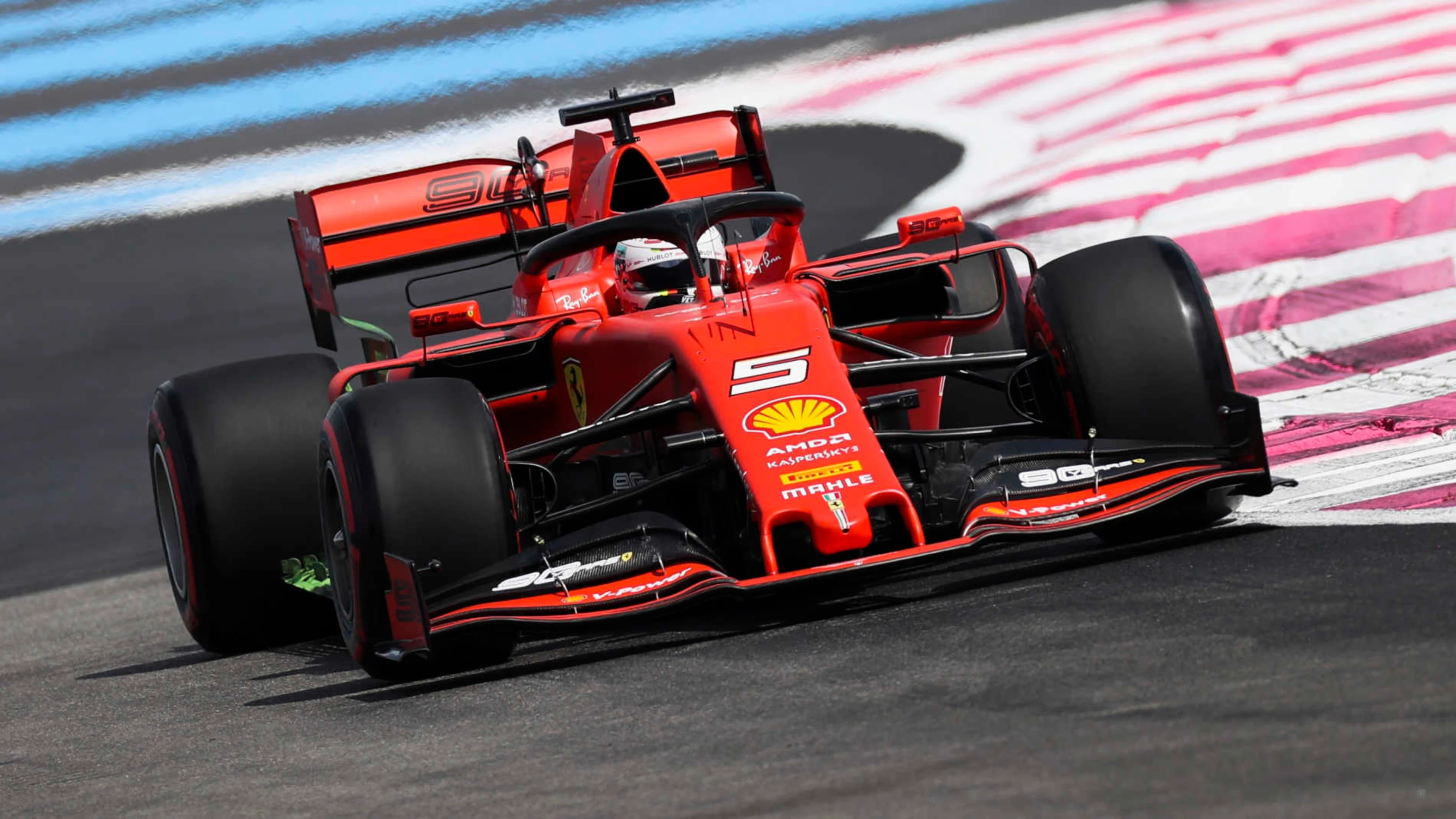 CIRCUIT PAUL RICARD, FRANCE - JUNE 21: Sebastian Vettel, Ferrari SF90 during the French GP at