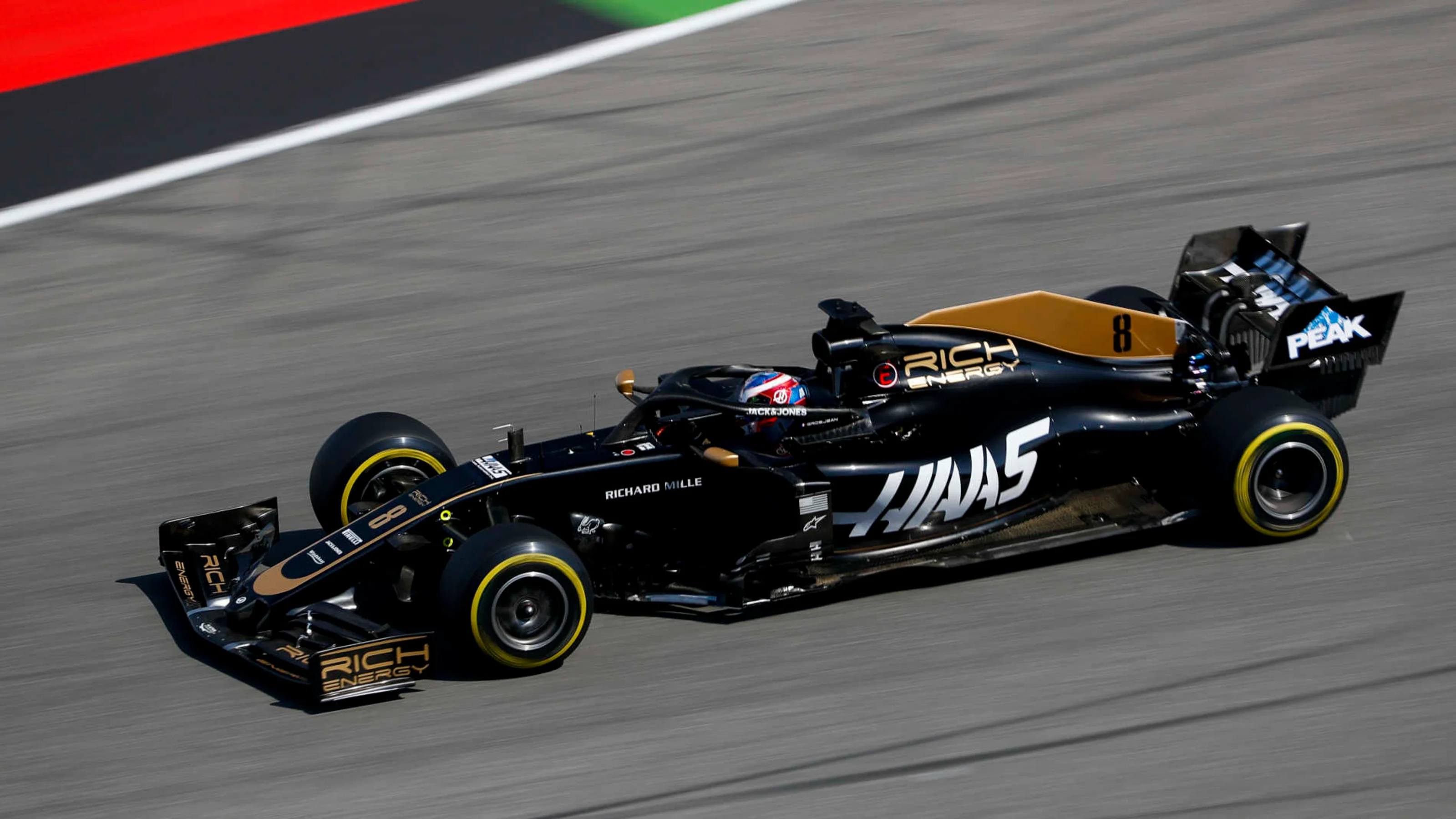HOCKENHEIMRING, GERMANY - JULY 26: Romain Grosjean, Haas VF-19 during the German GP at