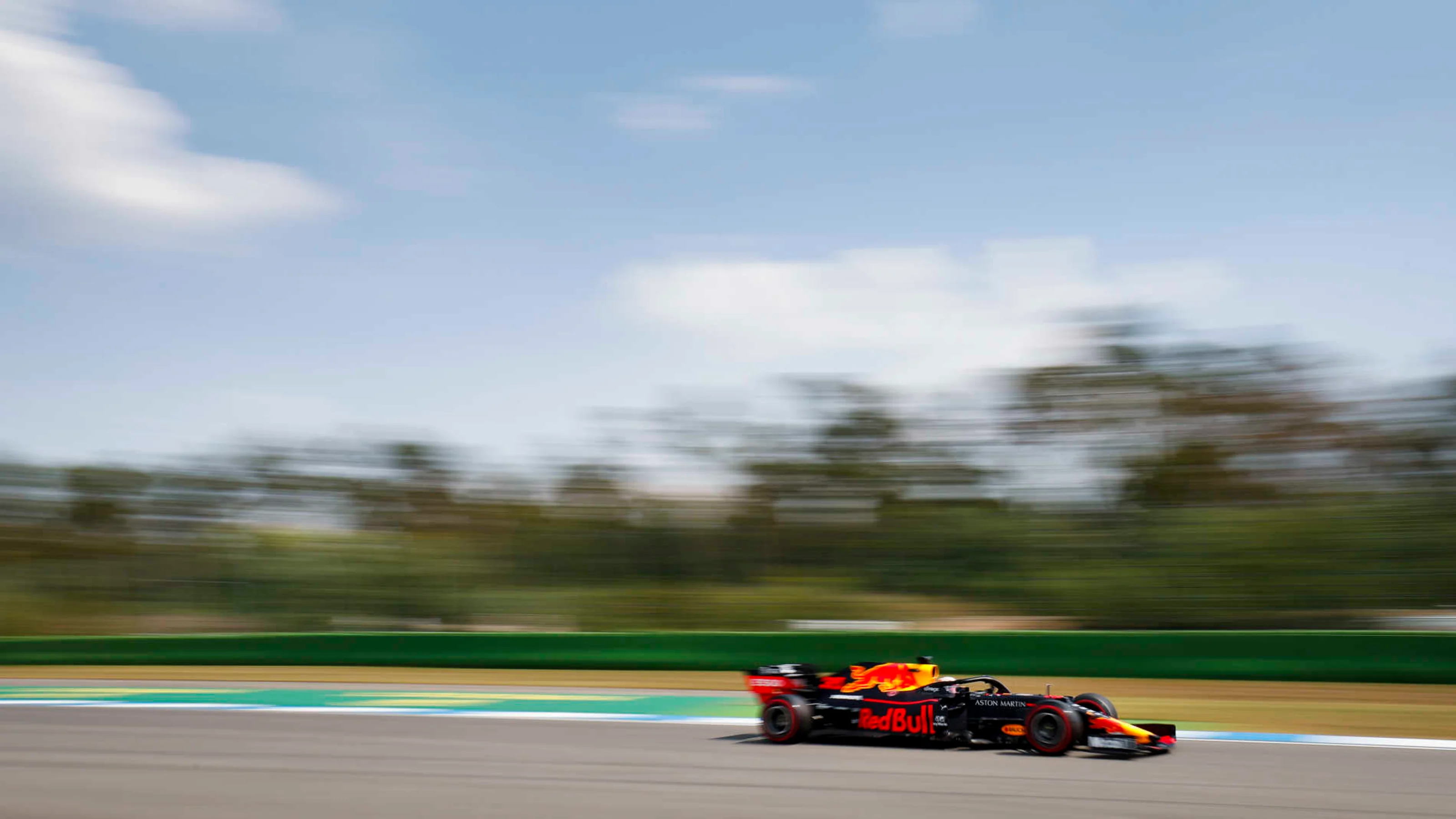 HOCKENHEIMRING, GERMANY - JULY 26: Max Verstappen, Red Bull Racing RB15 during the German GP at