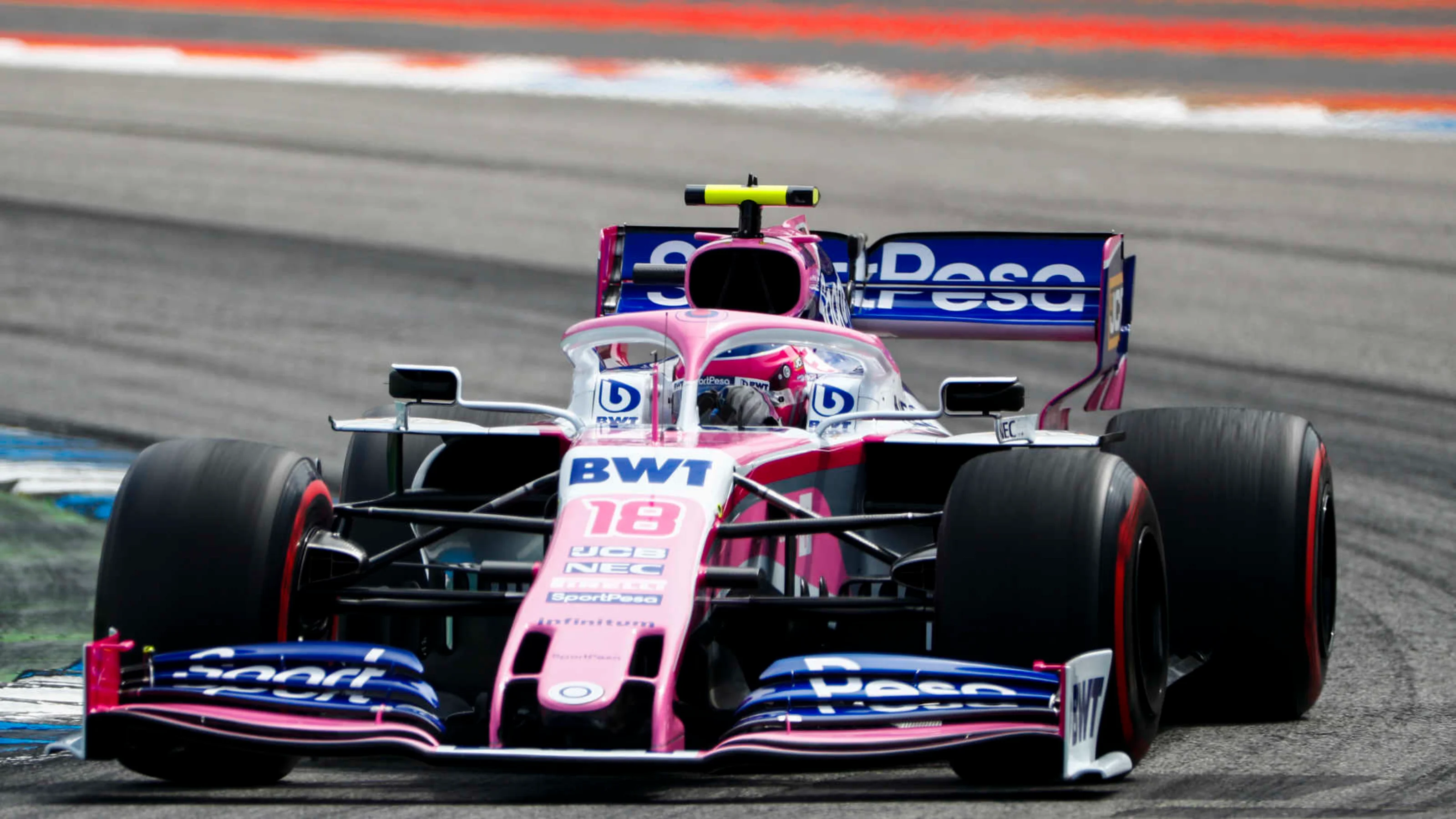HOCKENHEIMRING, GERMANY - JULY 27: Lance Stroll, Racing Point RP19 during the German GP at