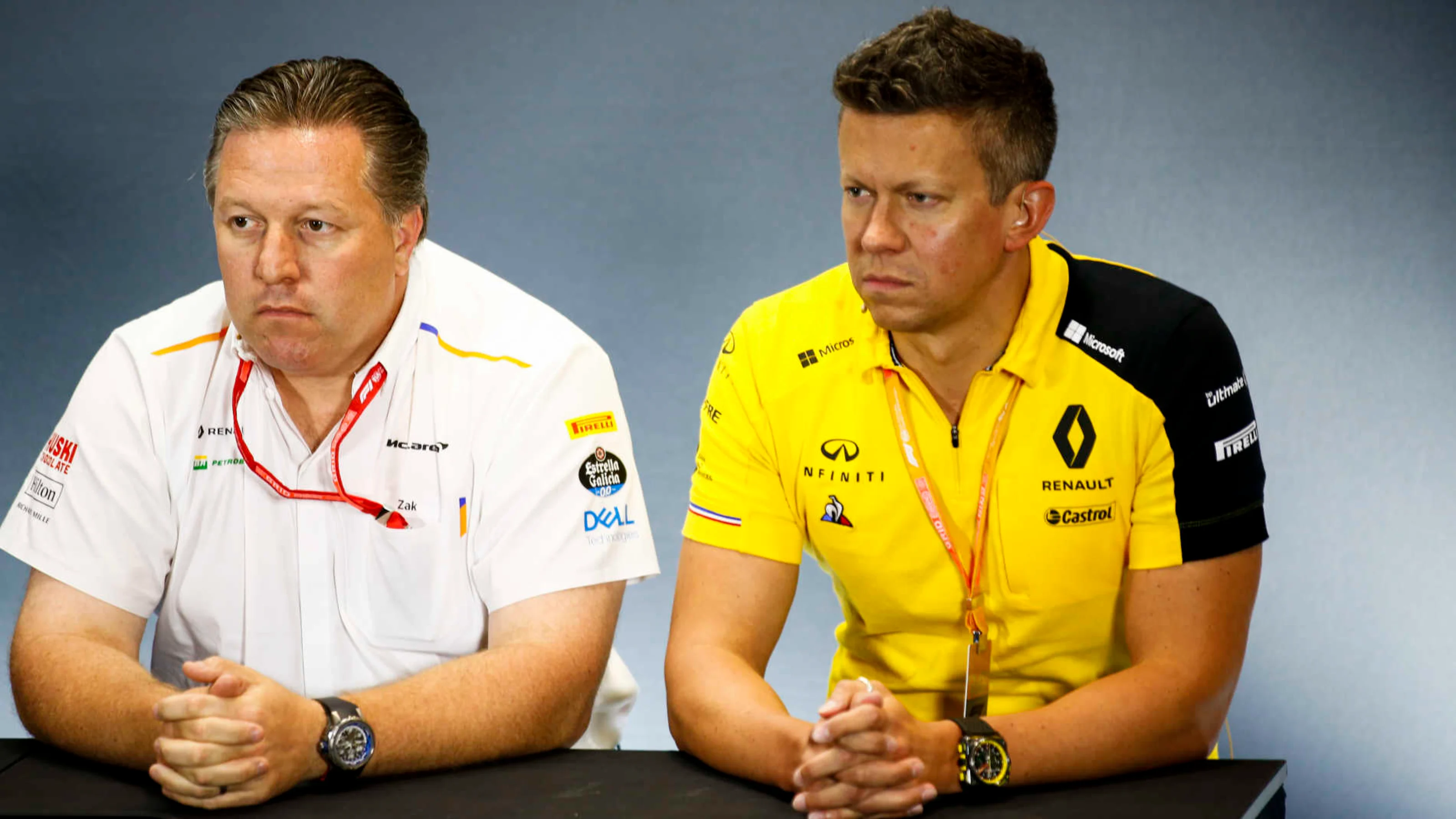 SILVERSTONE, UNITED KINGDOM - JULY 12: Zak Brown, Executive Director, McLaren, and Marcin