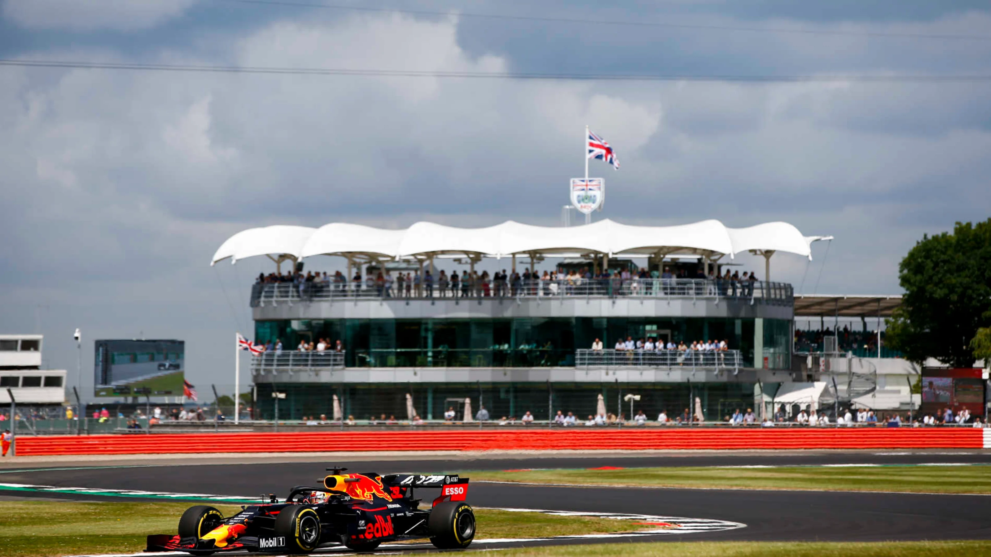 SILVERSTONE, UNITED KINGDOM - JULY 12: Max Verstappen, Red Bull Racing RB15 during the British GP