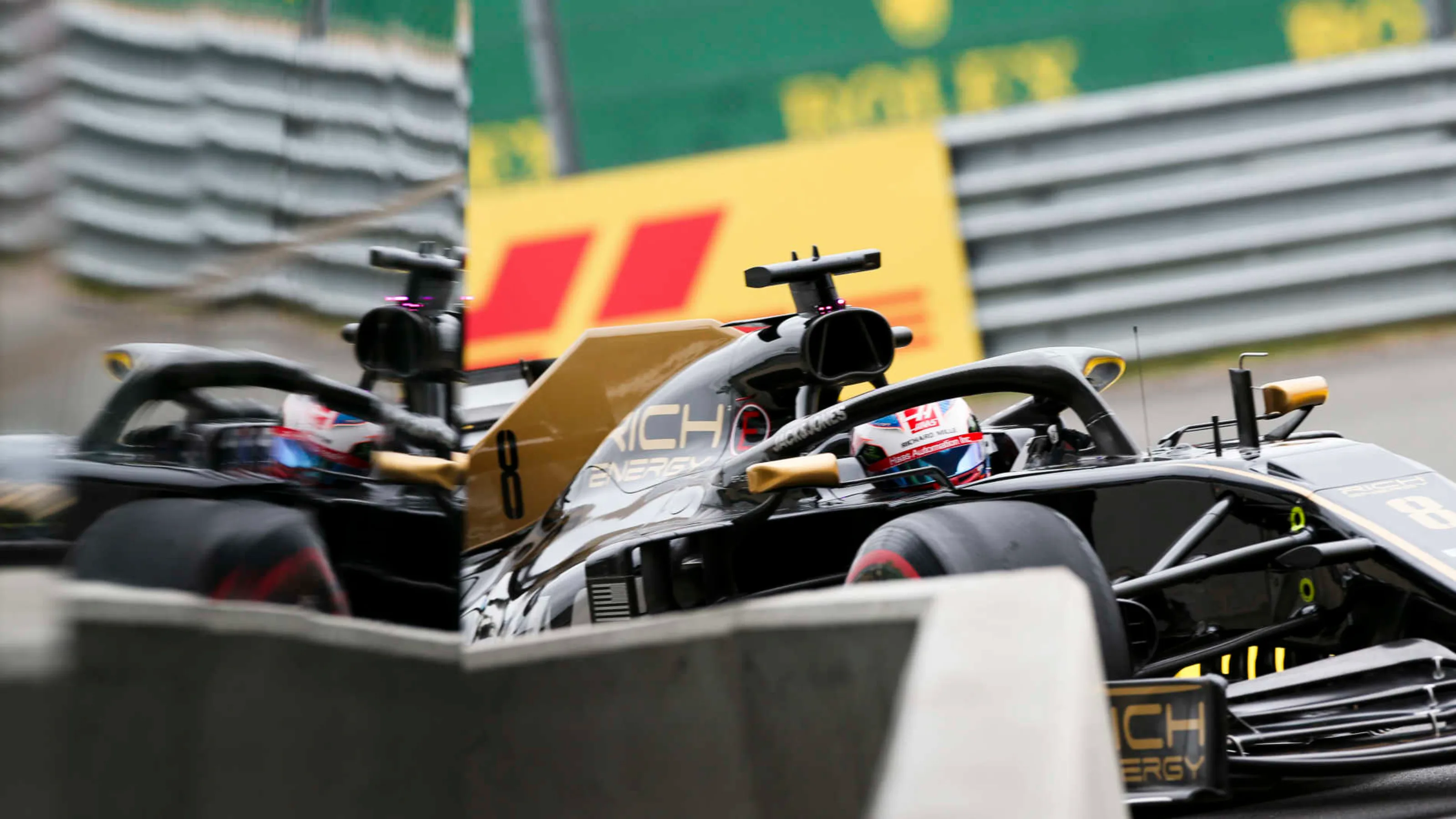 SILVERSTONE, UNITED KINGDOM - JULY 13: Romain Grosjean, Haas VF-19 during the British GP at