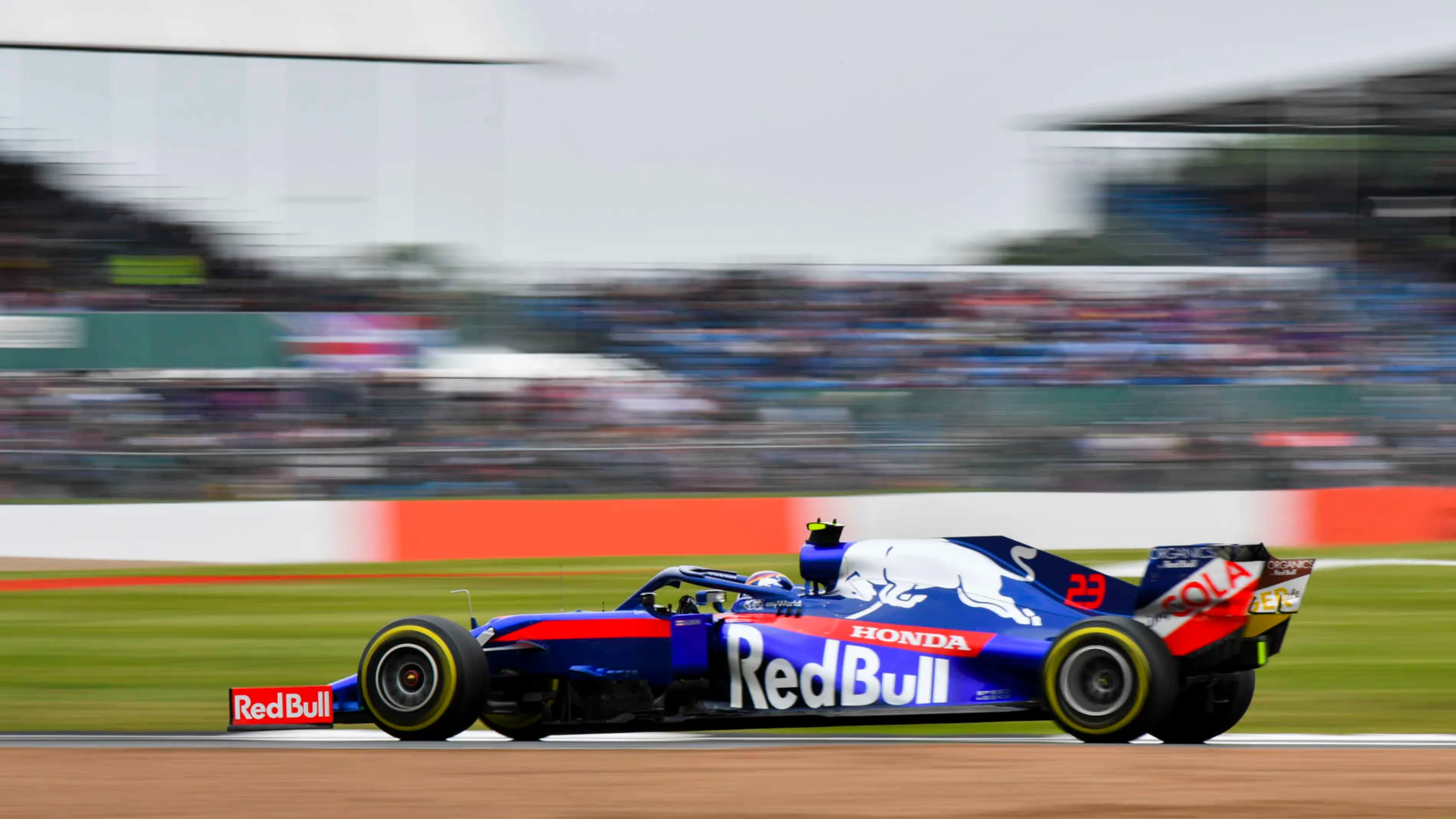 SILVERSTONE, UNITED KINGDOM - JULY 13: Alexander Albon, Toro Rosso STR14 during the British GP at