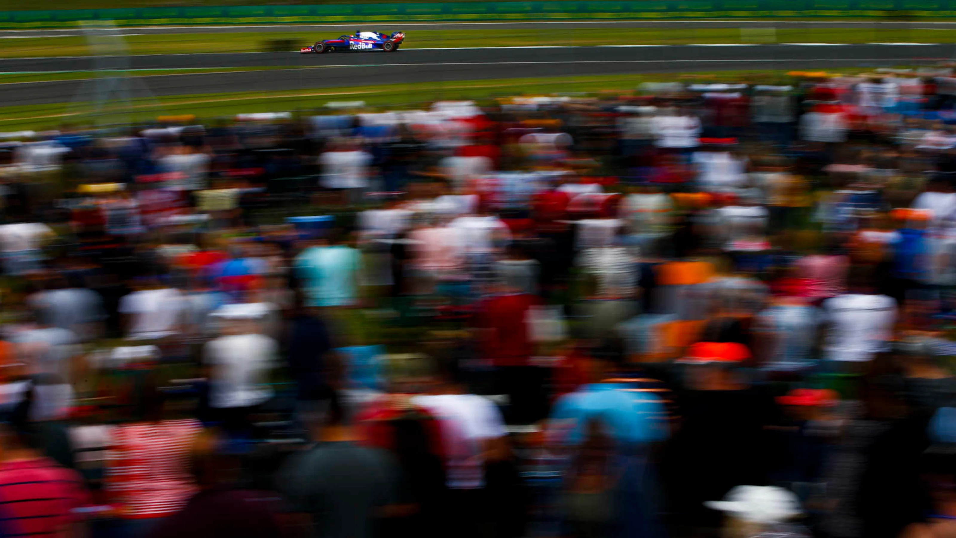 SILVERSTONE, UNITED KINGDOM - JULY 13: Daniil Kvyat, Toro Rosso STR14 during the British GP at
