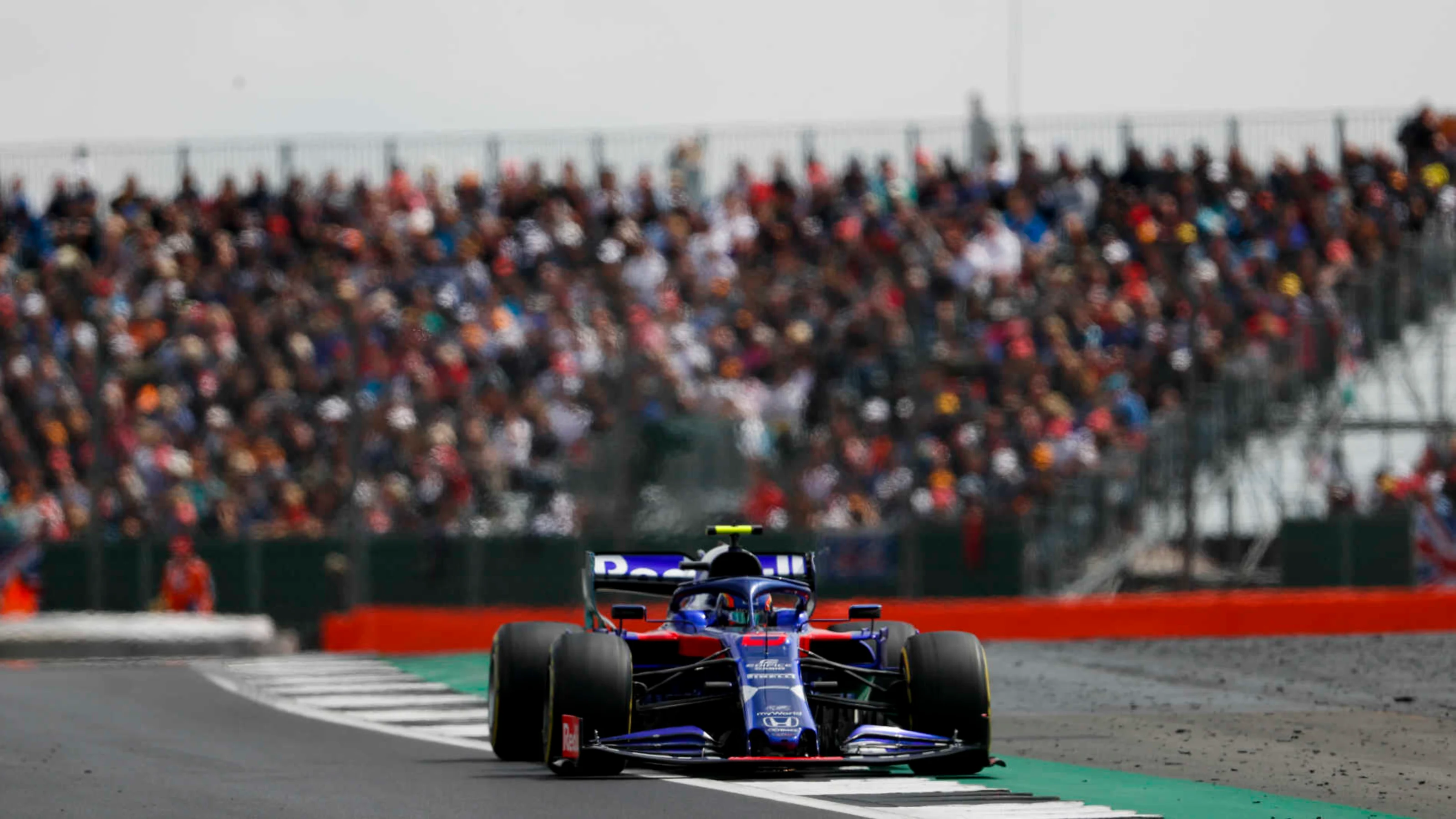 SILVERSTONE, UNITED KINGDOM - JULY 14: Alexander Albon, Toro Rosso STR14 during the British GP at