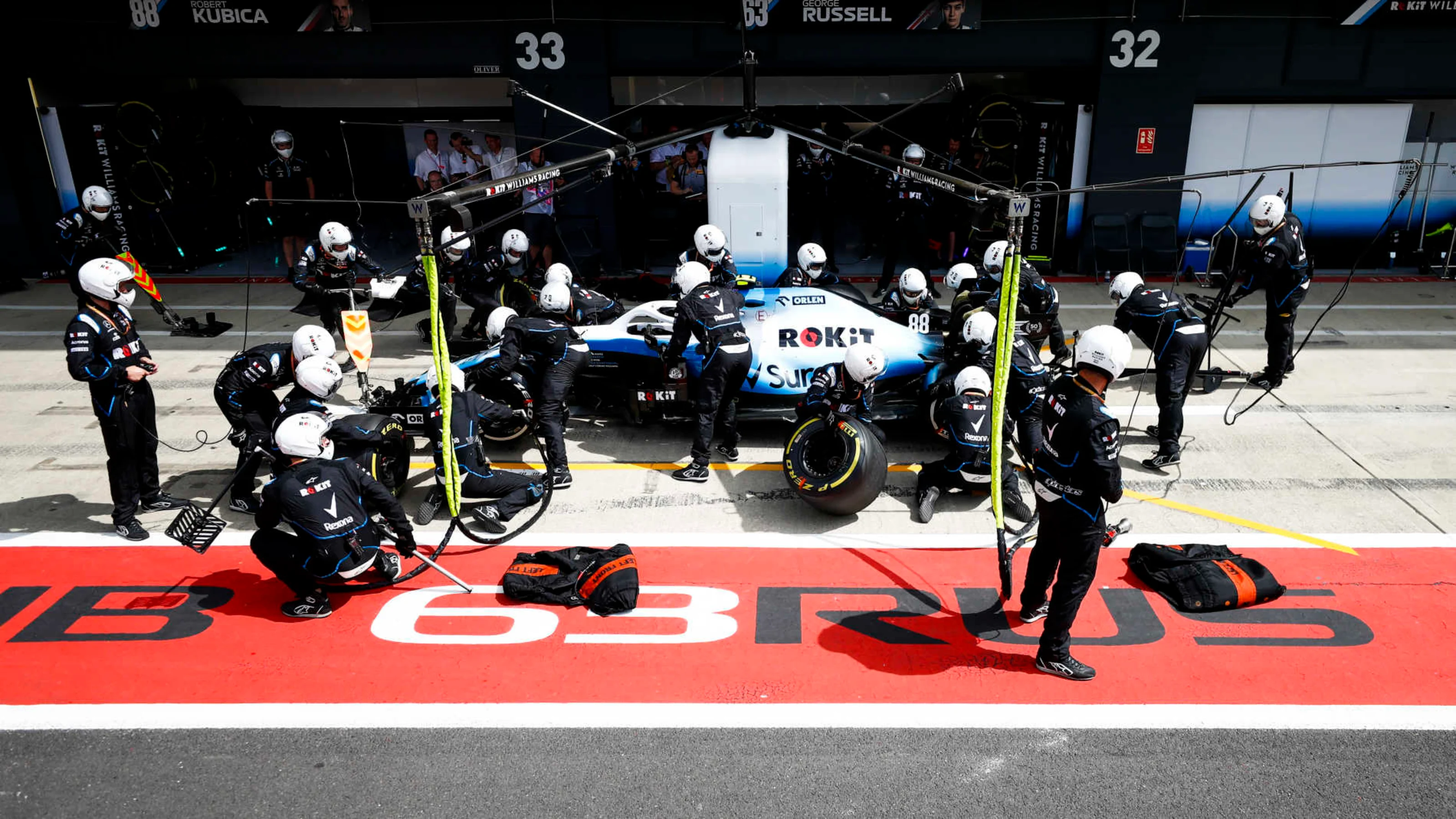SILVERSTONE, UNITED KINGDOM - JULY 14: Robert Kubica, Williams FW42, maes a stop during the British