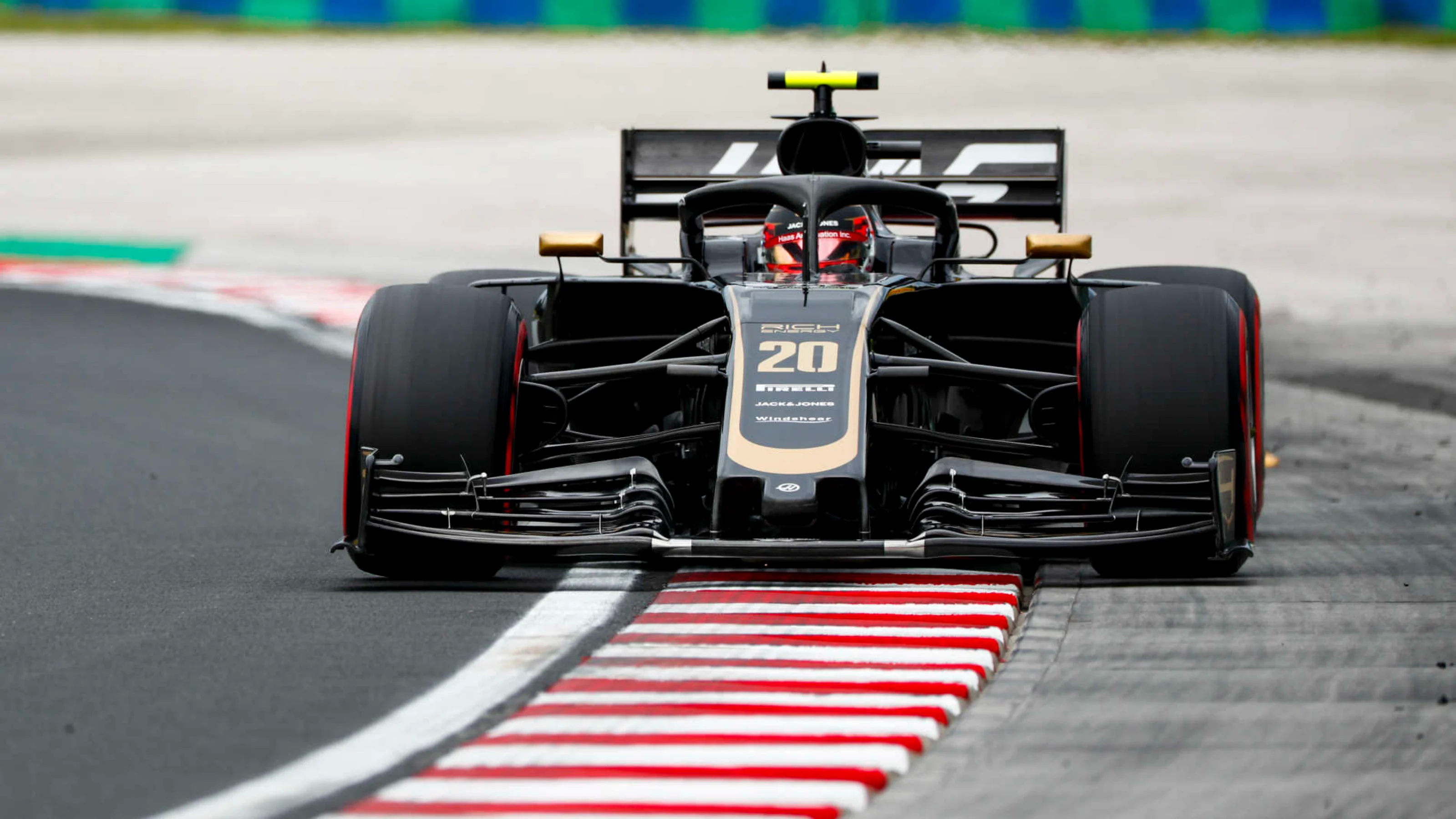 HUNGARORING, HUNGARY - AUGUST 02: Kevin Magnussen, Haas VF-19 during the Hungarian GP at