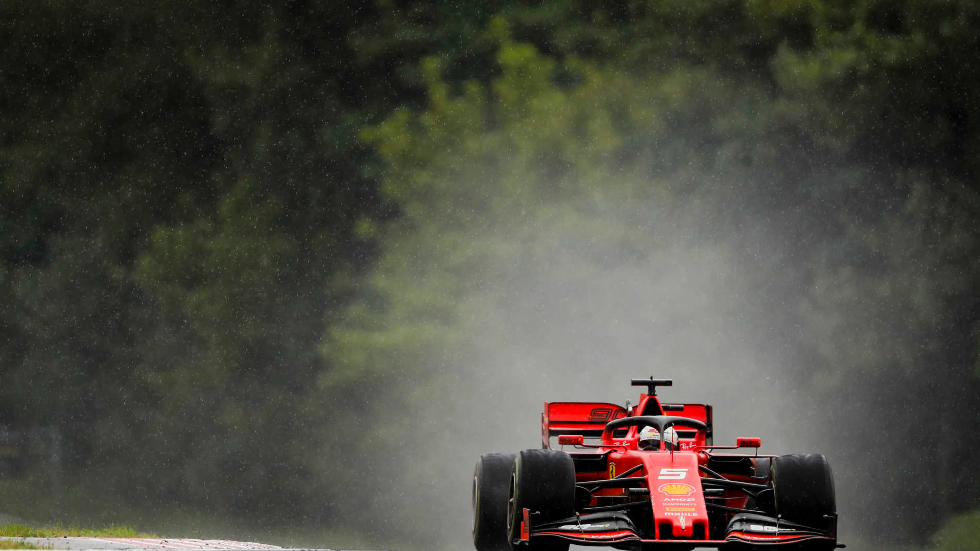 HUNGARORING, HUNGARY - AUGUST 02: Sebastian Vettel, Ferrari SF90 during the Hungarian GP at