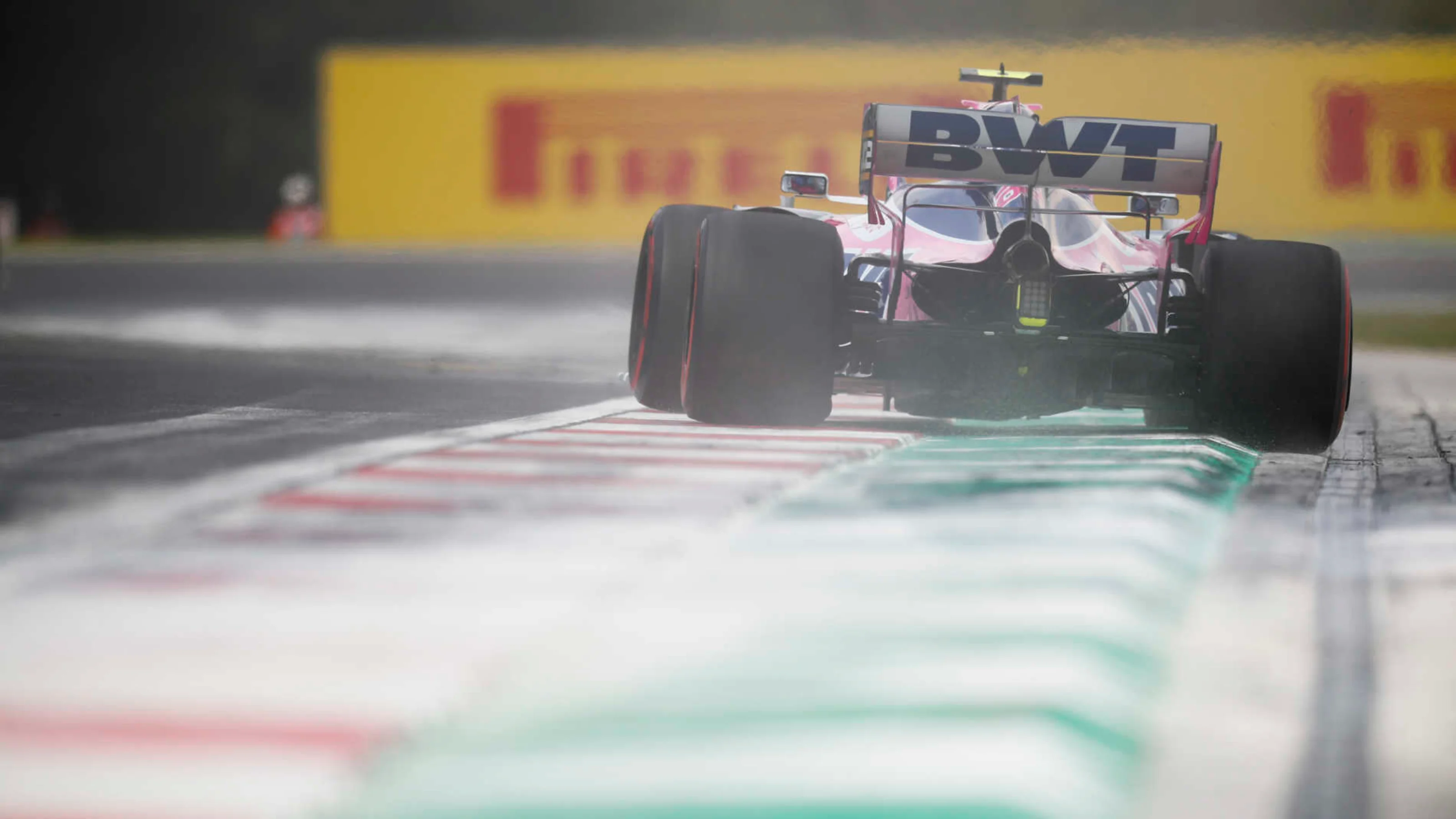 HUNGARORING, HUNGARY - AUGUST 03: Lance Stroll, Racing Point RP19 during the Hungarian GP at