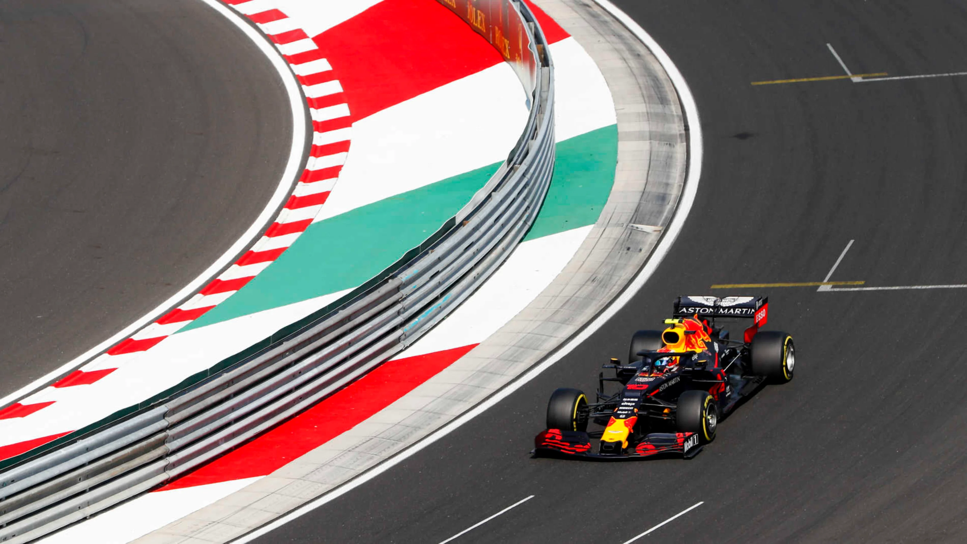 HUNGARORING, HUNGARY - AUGUST 03: Pierre Gasly, Red Bull Racing RB15 during the Hungarian GP at