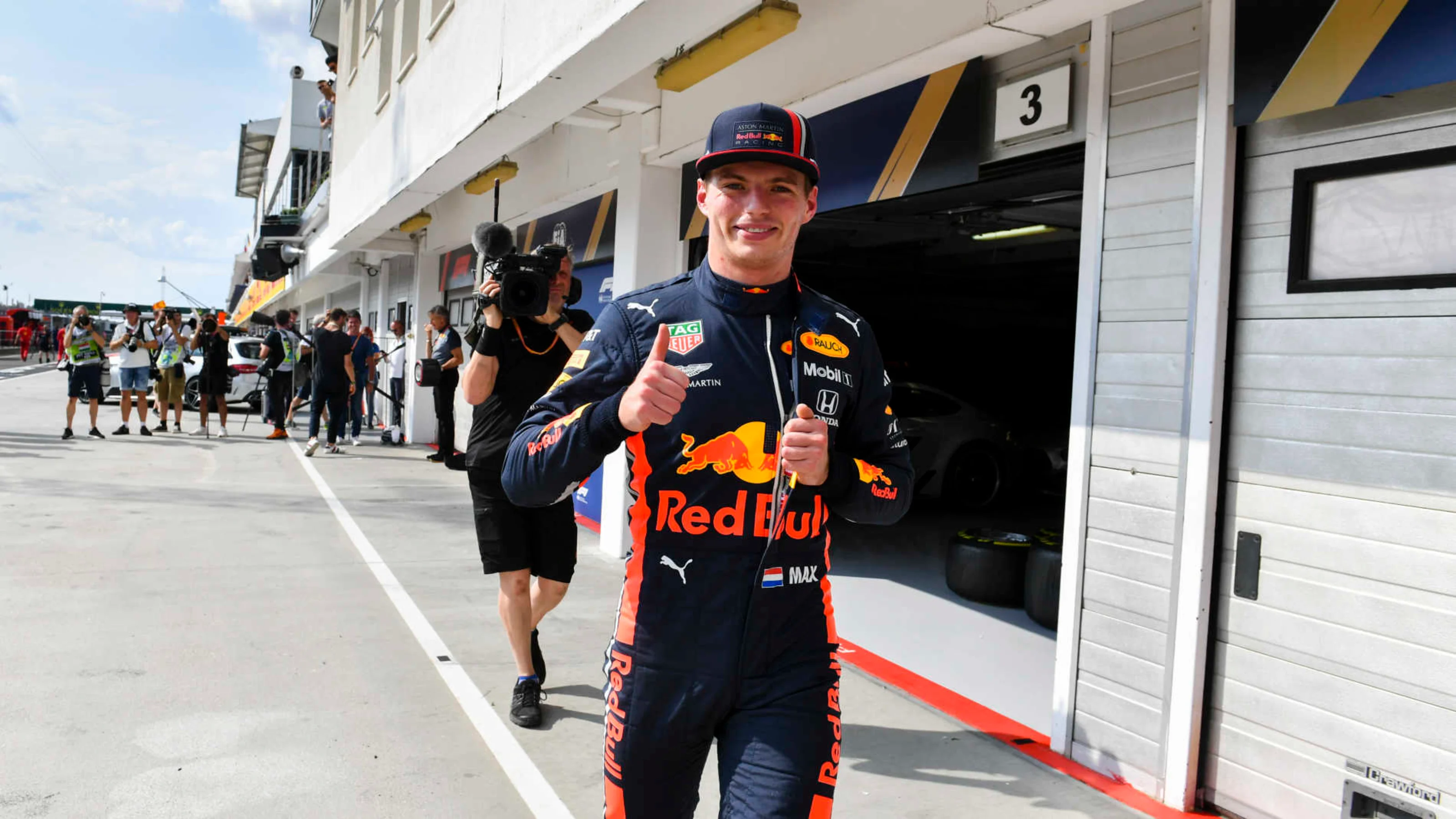 HUNGARORING, HUNGARY - AUGUST 03: Pole man Max Verstappen, Red Bull Racing during the Hungarian GP