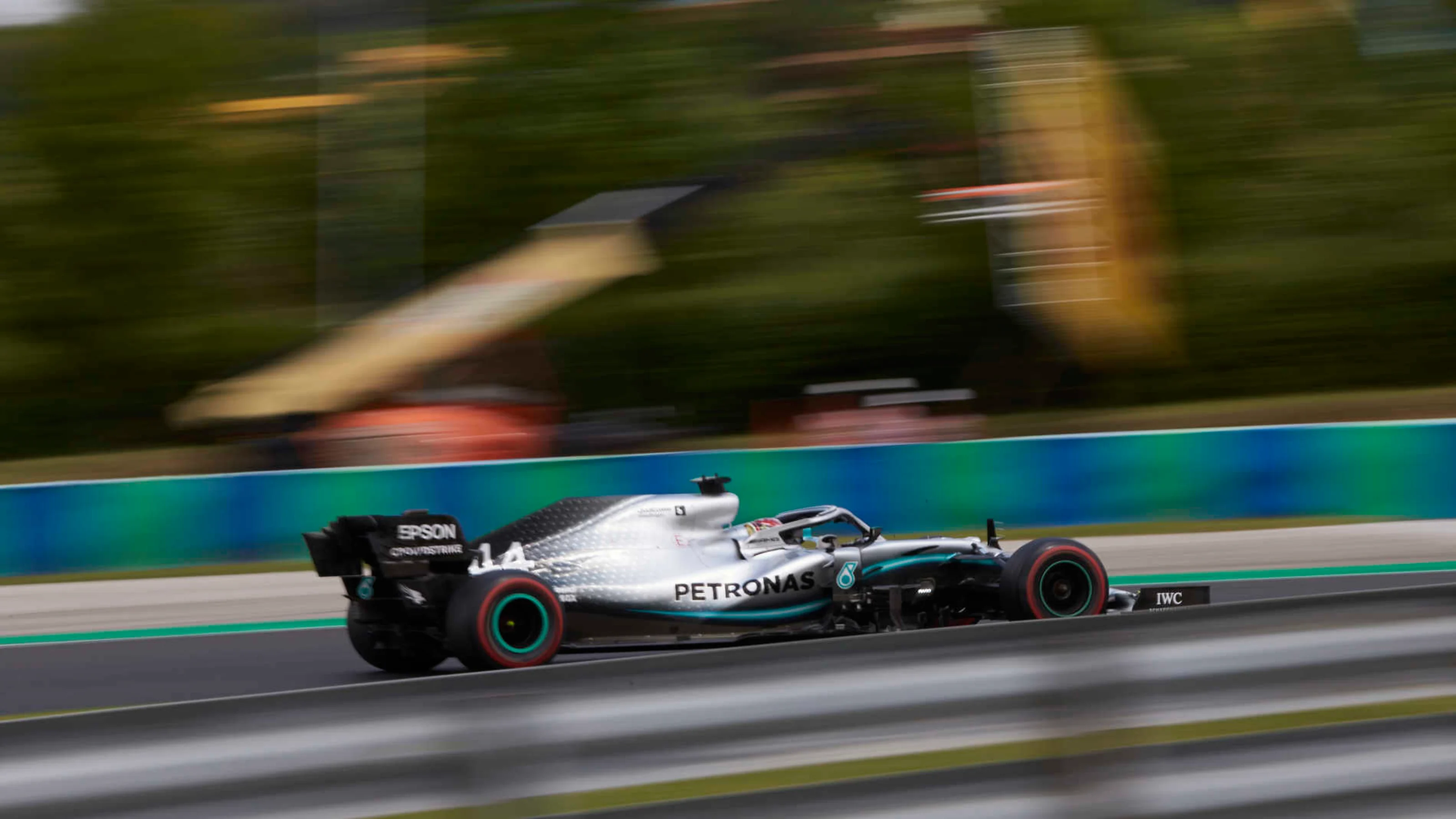 HUNGARORING, HUNGARY - AUGUST 03: Lewis Hamilton, Mercedes AMG F1 W10 during the Hungarian GP at