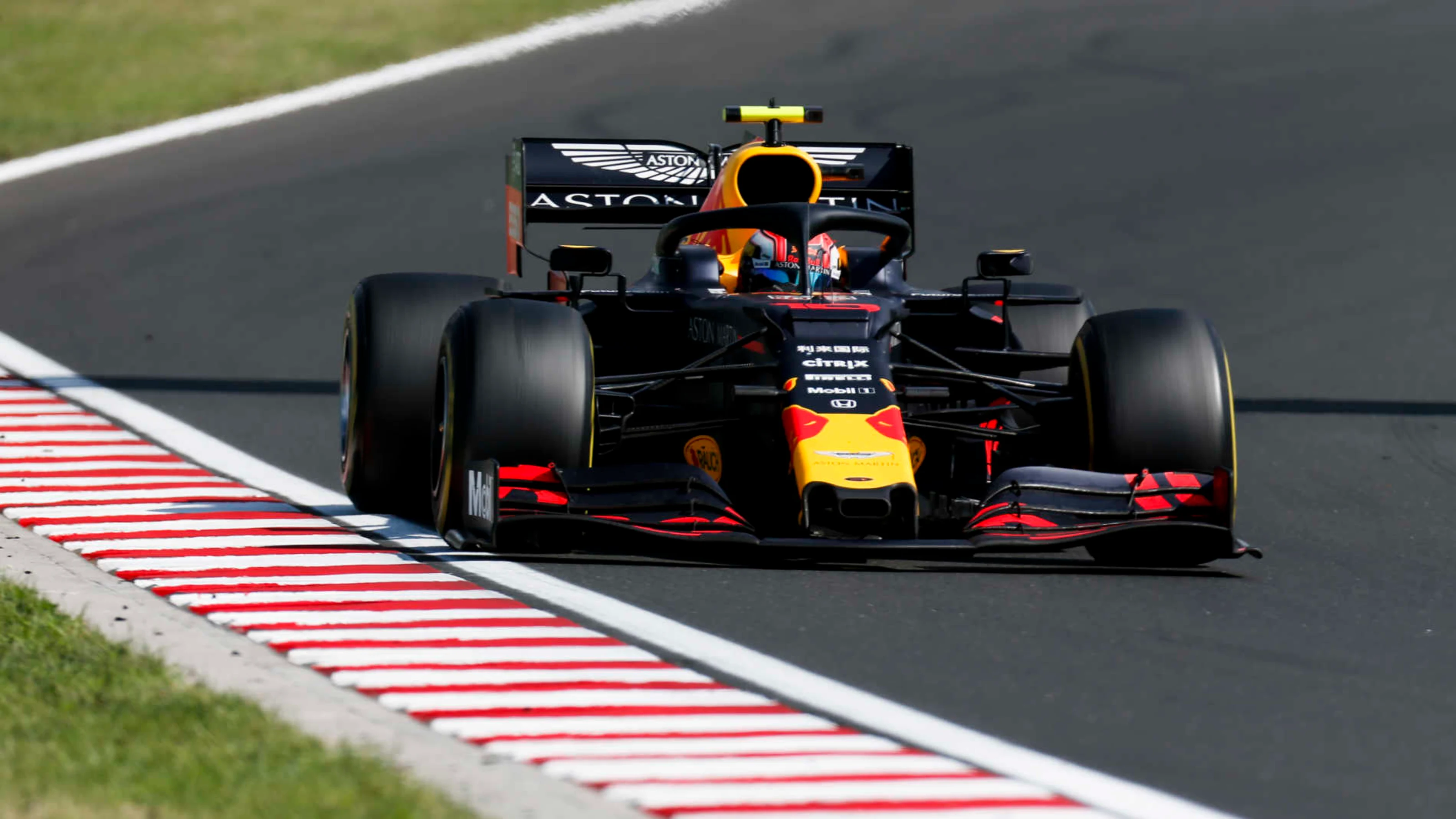 HUNGARORING, HUNGARY - AUGUST 04: Pierre Gasly, Red Bull Racing RB15 during the Hungarian GP at