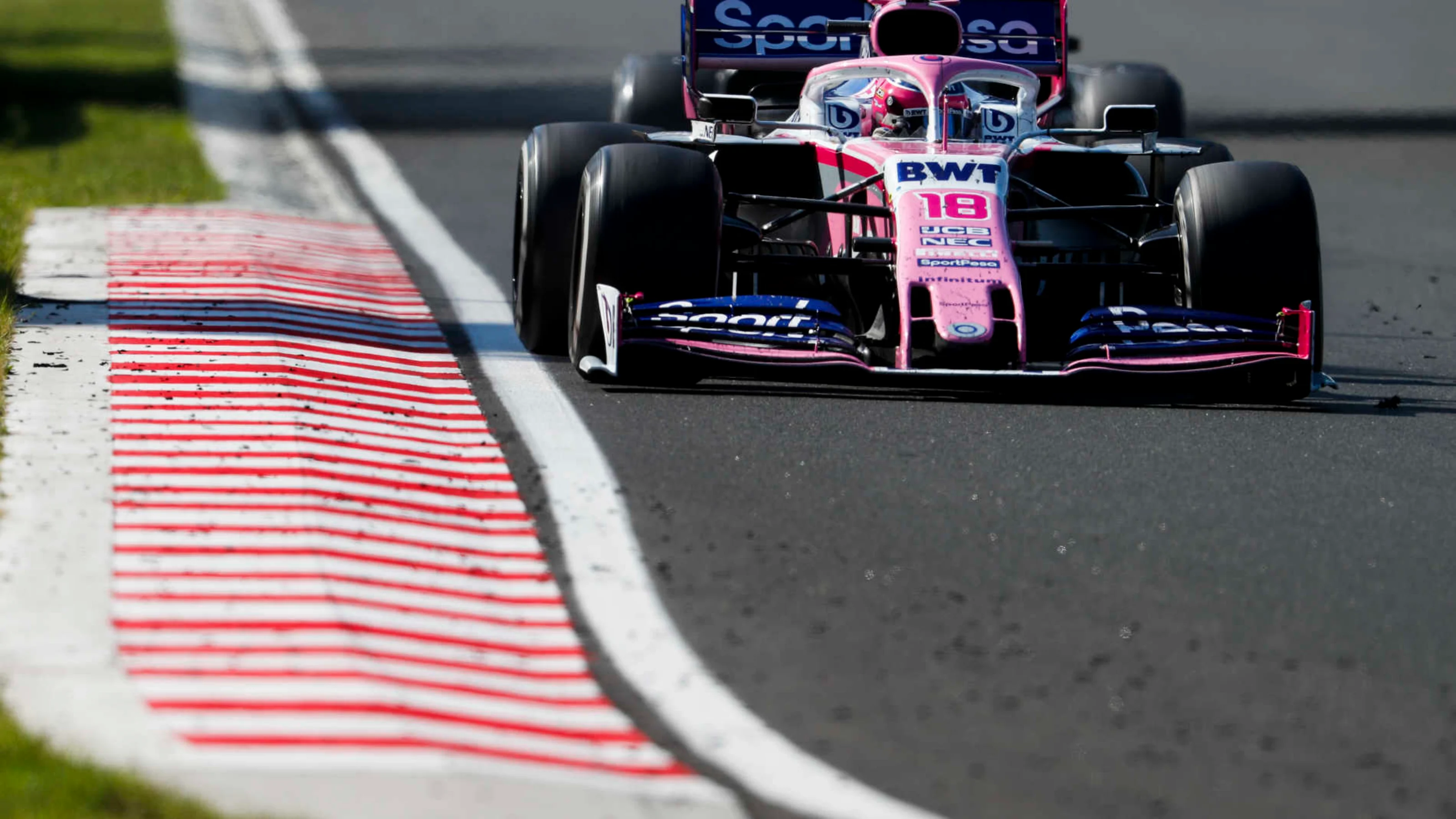 HUNGARORING, HUNGARY - AUGUST 04: Lance Stroll, Racing Point RP19 during the Hungarian GP at