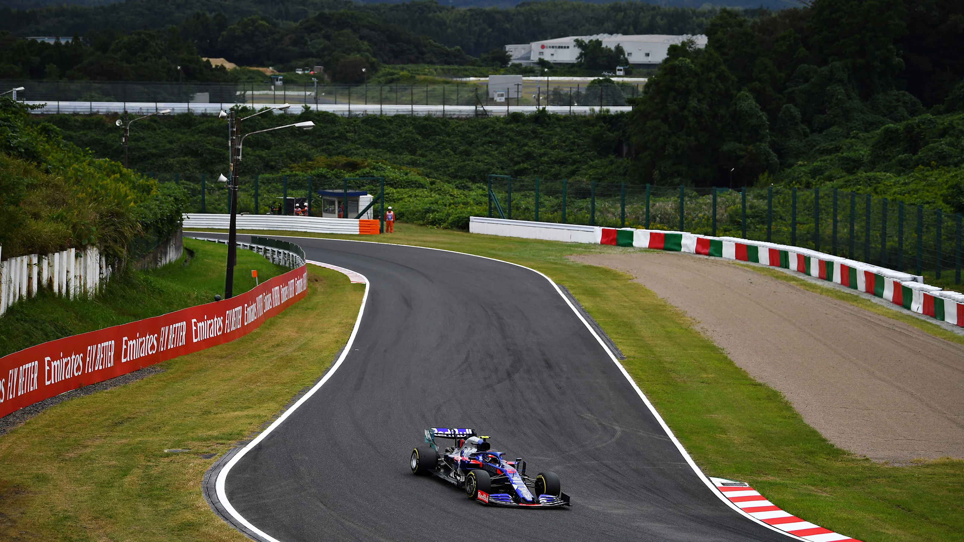 SUZUKA, JAPAN - OCTOBER 11: Pierre Gasly of France driving the (10) Scuderia Toro Rosso STR14 Honda