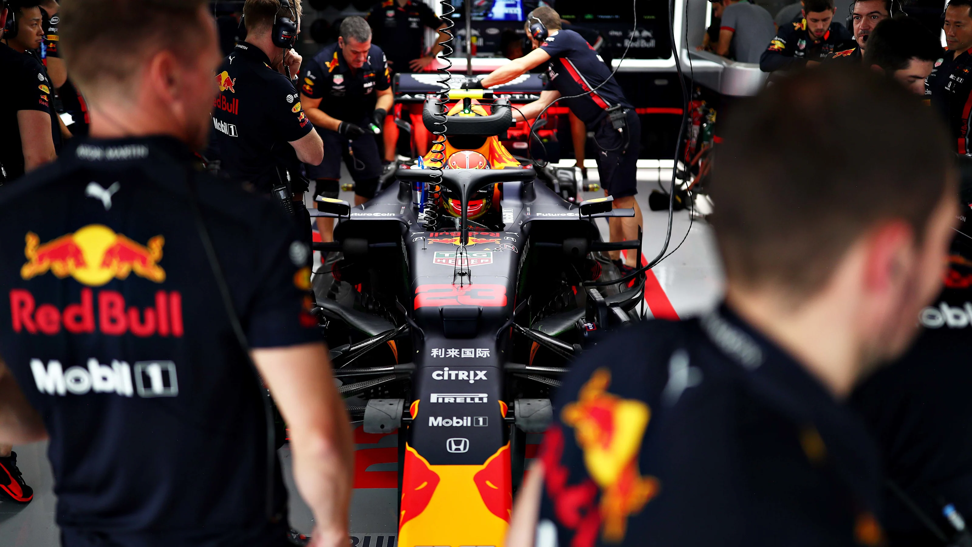 SUZUKA, JAPAN - OCTOBER 11: Alexander Albon of Thailand and Red Bull Racing prepares to drive in