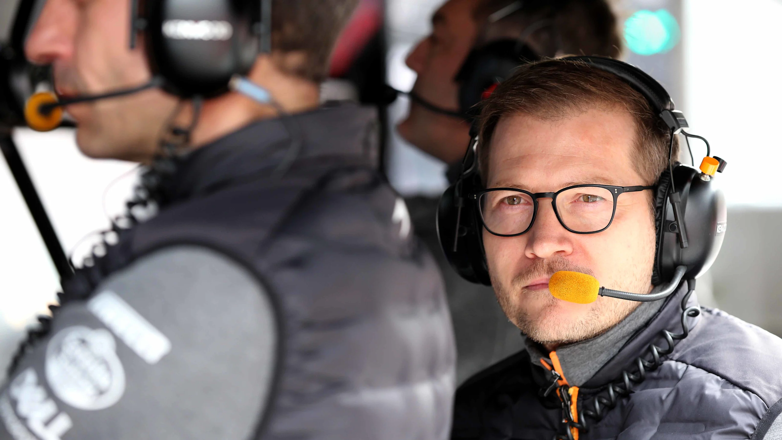 MEXICO CITY, MEXICO - OCTOBER 25: McLaren Team Principal Andreas Seidl looks on from the pitwall