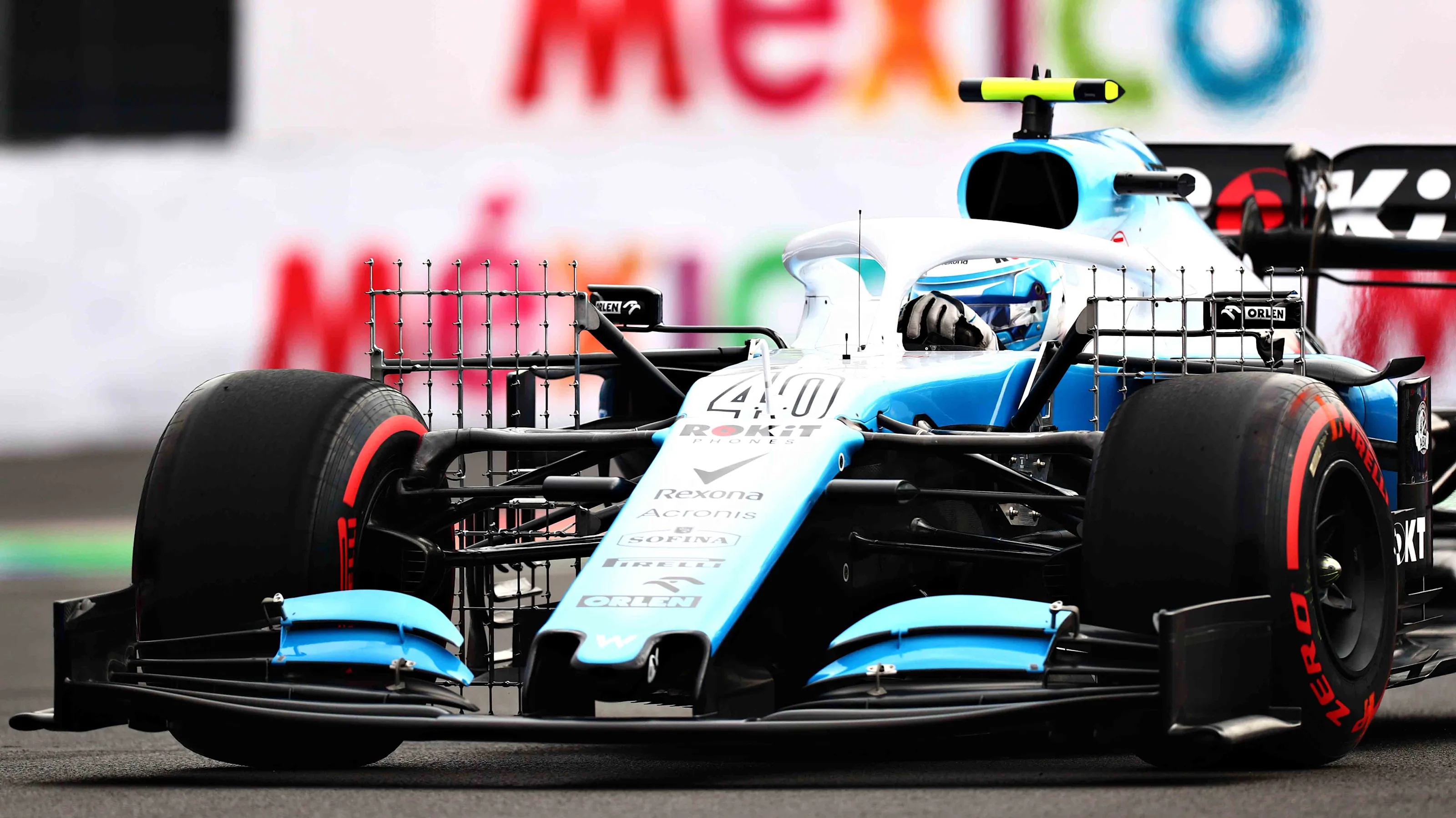 MEXICO CITY, MEXICO - OCTOBER 25: Nicholas Latifi of Canada driving the (40) Rokit Williams Racing