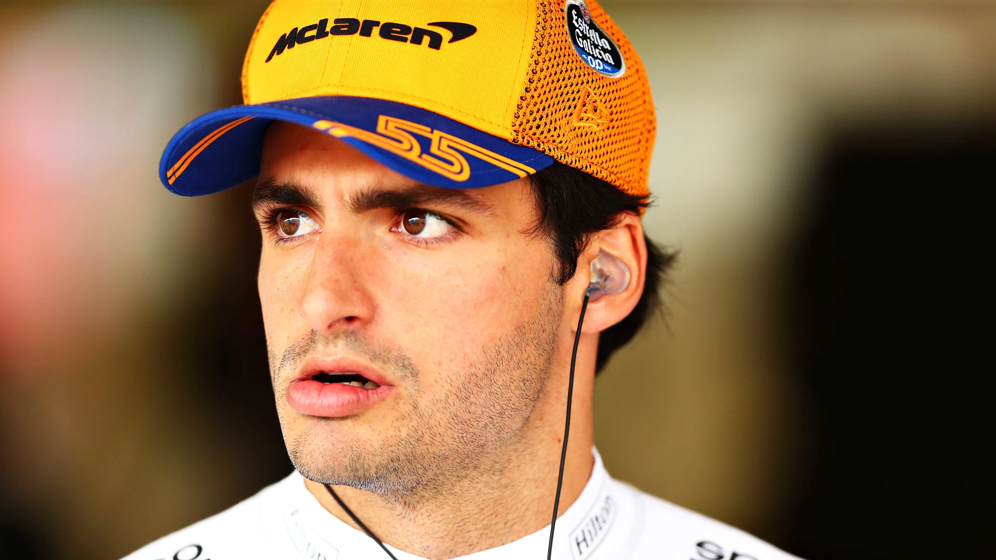 MEXICO CITY, MEXICO - OCTOBER 26: Carlos Sainz of Spain and McLaren F1 looks on in the Pitlane