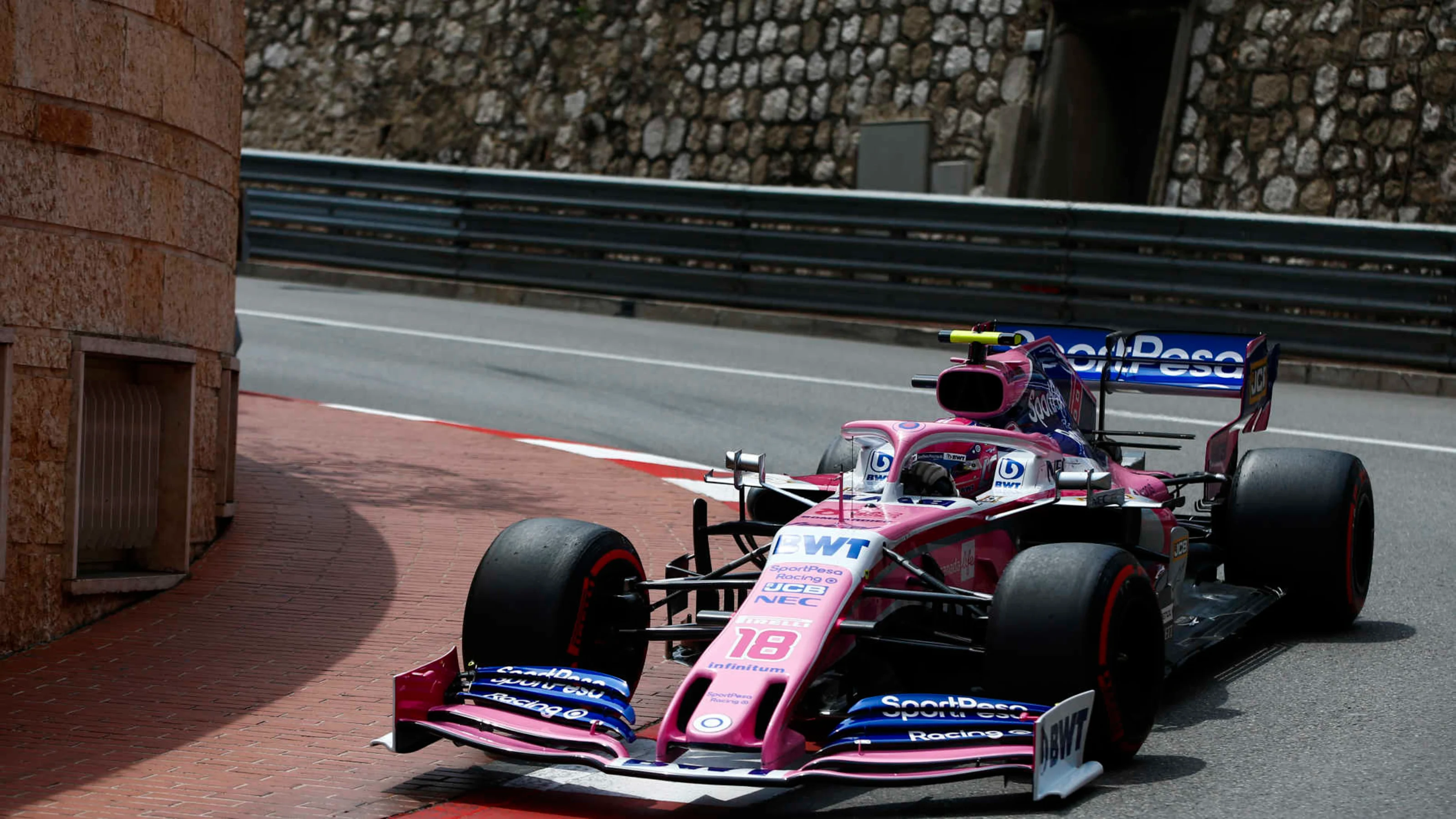 MONTE CARLO, MONACO - MAY 25: Lance Stroll, Racing Point RP19 during the Monaco GP at Monte Carlo
